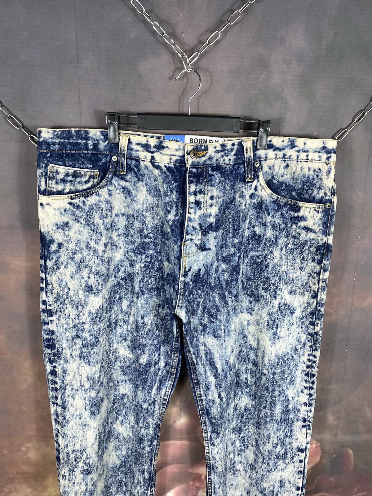Japanese Brand × Jean × Vintage Vintage Born Fly Stone Washed Denim Jeans Size US 43 - 3 Thumbnail