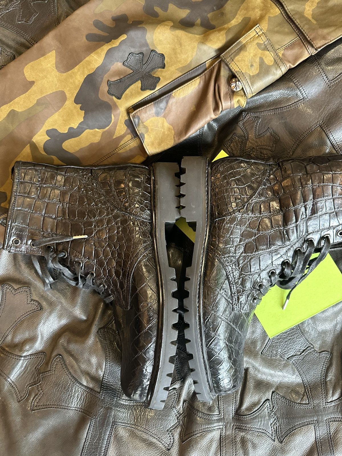 Enfants Riches Deprimes ERD 1/1 Alligator Crocodile Leather RUNWAY BOOTS Size US 11.5 / EU 44-45 - 9 Thumbnail