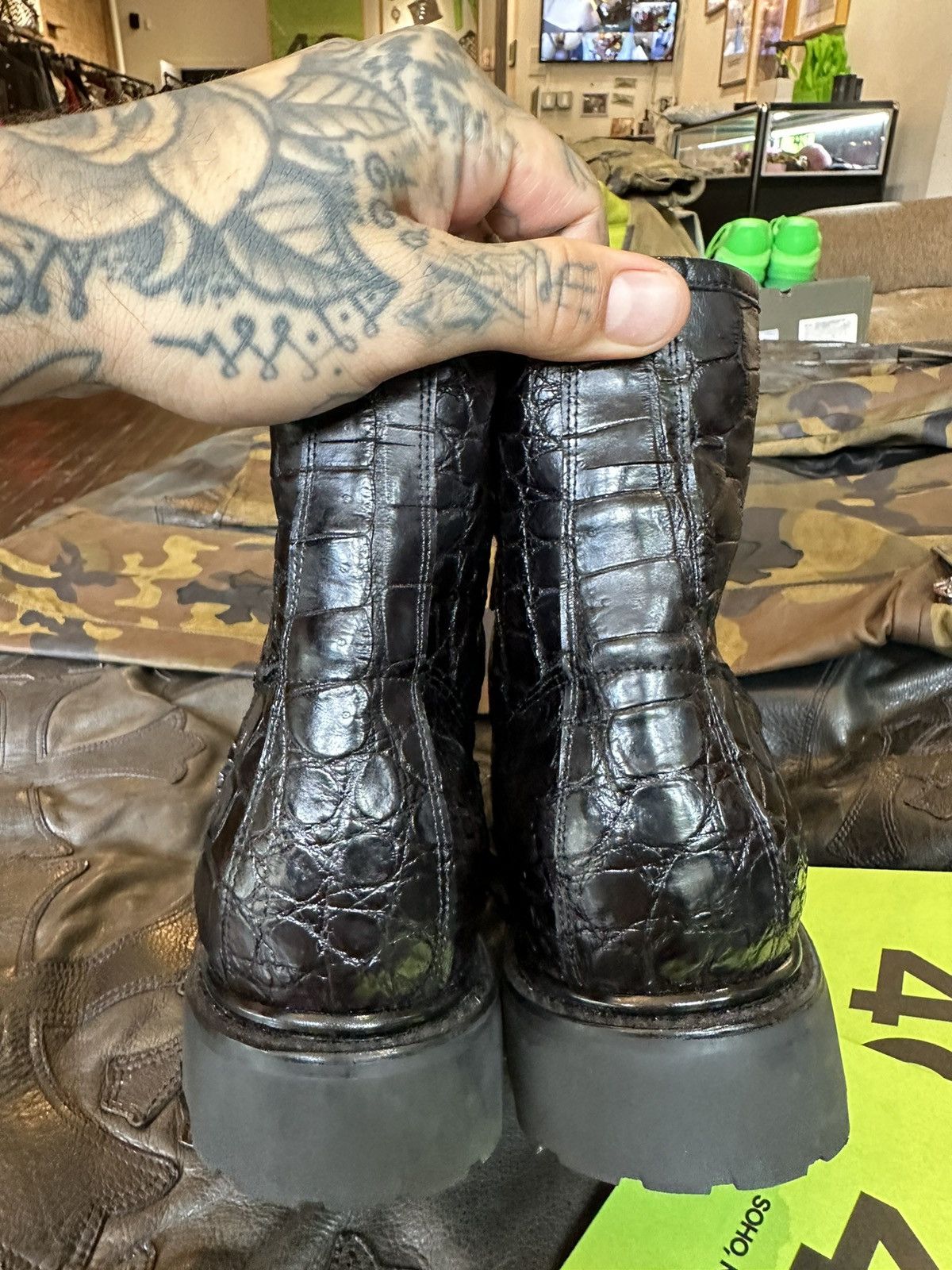 Enfants Riches Deprimes ERD 1/1 Alligator Crocodile Leather RUNWAY BOOTS Size US 11.5 / EU 44-45 - 15 Thumbnail
