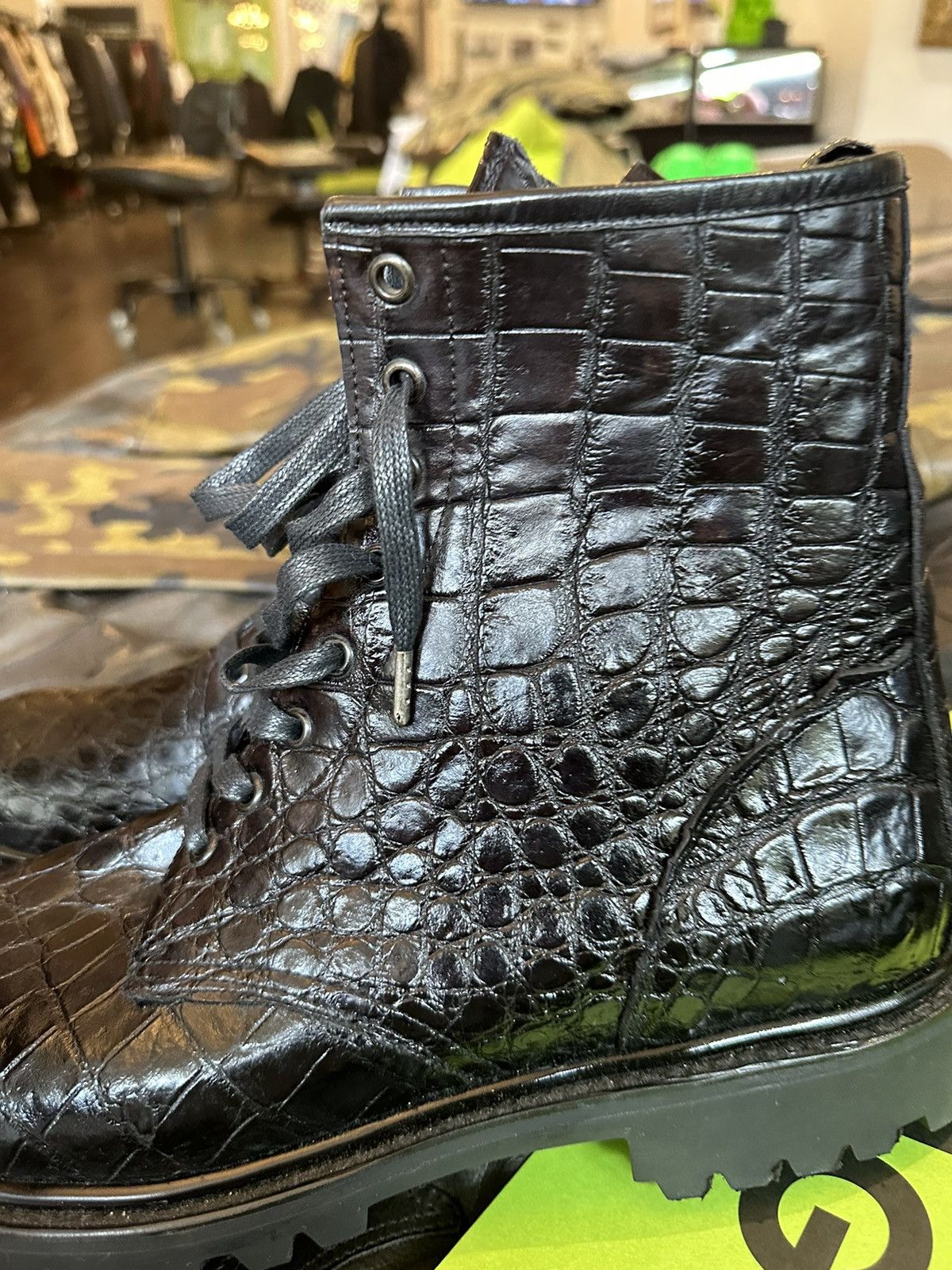 Enfants Riches Deprimes ERD 1/1 Alligator Crocodile Leather RUNWAY BOOTS Size US 11.5 / EU 44-45 - 18 Thumbnail