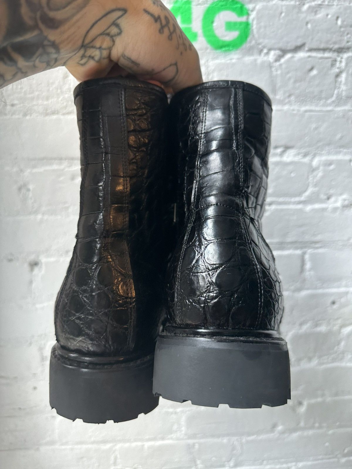 Enfants Riches Deprimes ERD 1/1 Alligator Crocodile Leather RUNWAY BOOTS Size US 11.5 / EU 44-45 - 3 Thumbnail