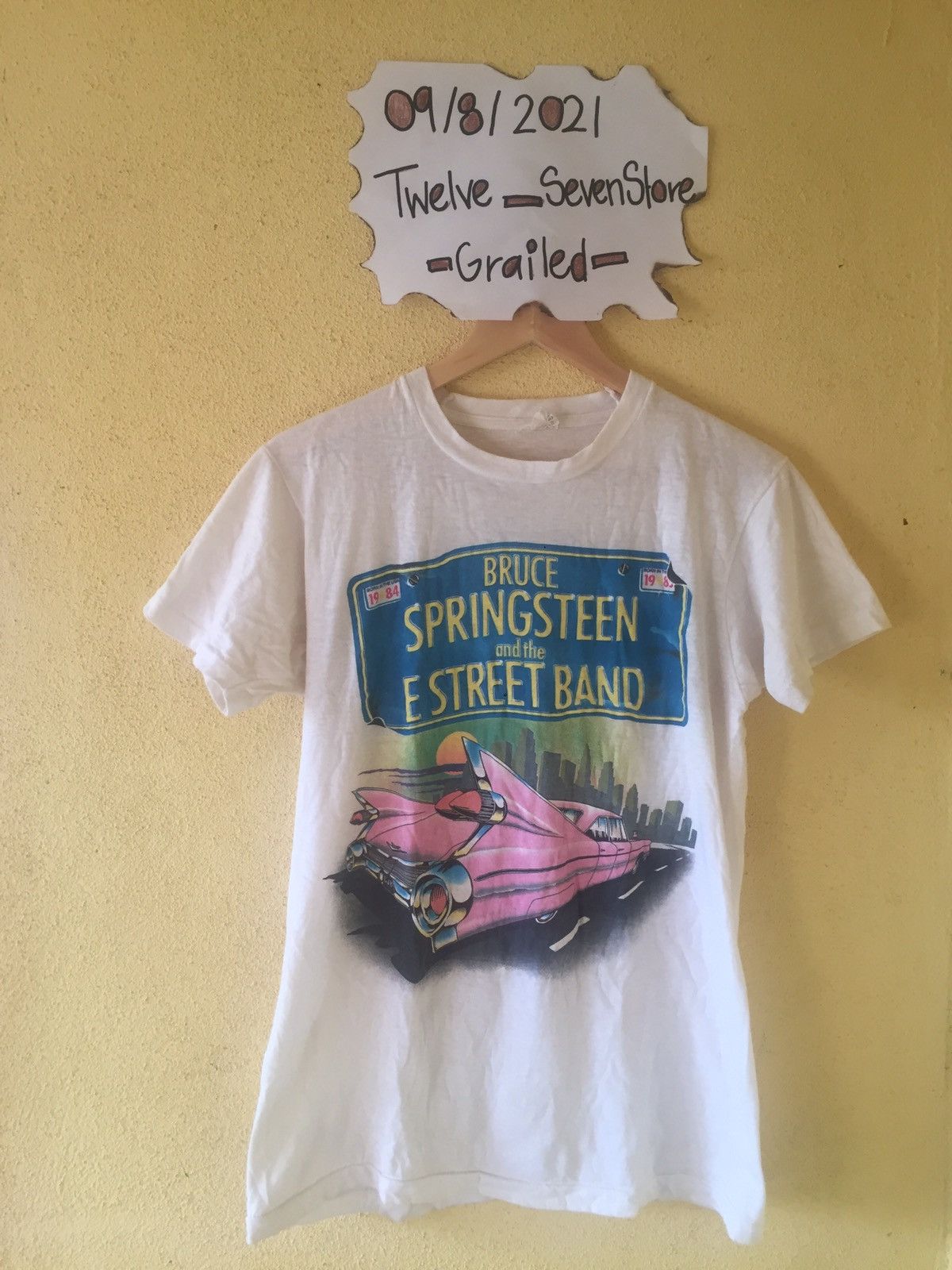 Band Tees Vintage 80's Bruce Springteen Band Tour Tee Tshirt Size US L / EU 52-54 / 3 - 1 Thumbnail
