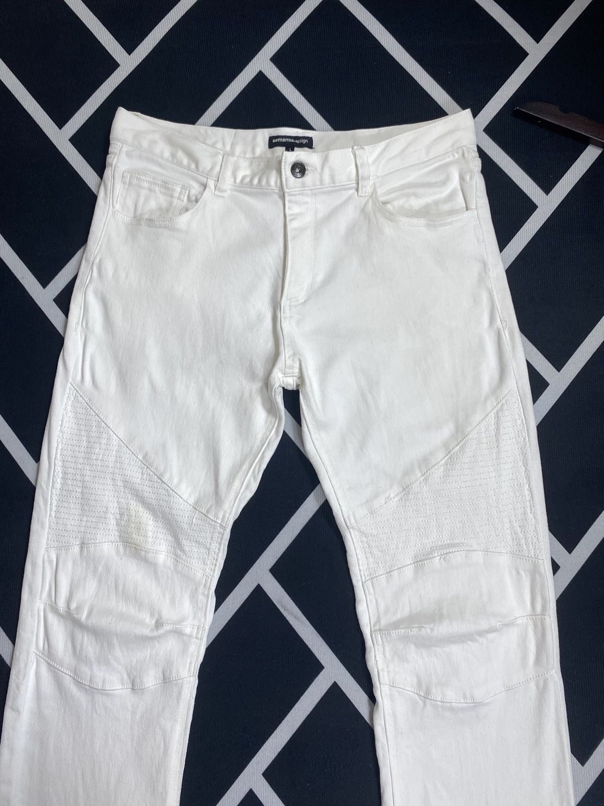 Japanese Brand × Vintage × semanticdesign Steals🔥 Vintage Japanese Sematic Design Biker Pants Size US 33 - 4 Thumbnail