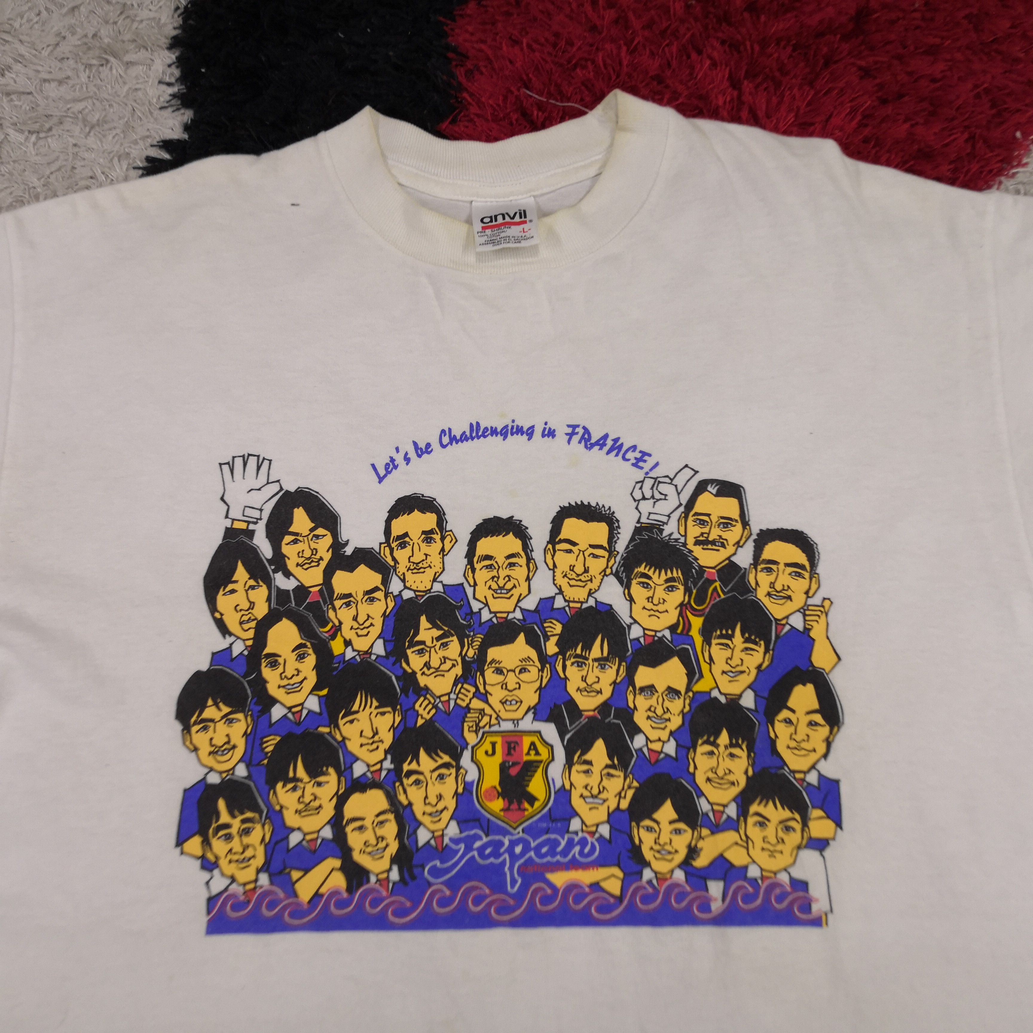 Anvil Vintage 90's JFA 1996 T-Shirt Japanese Football Tees Size US L / EU 52-54 / 3 - 3 Thumbnail