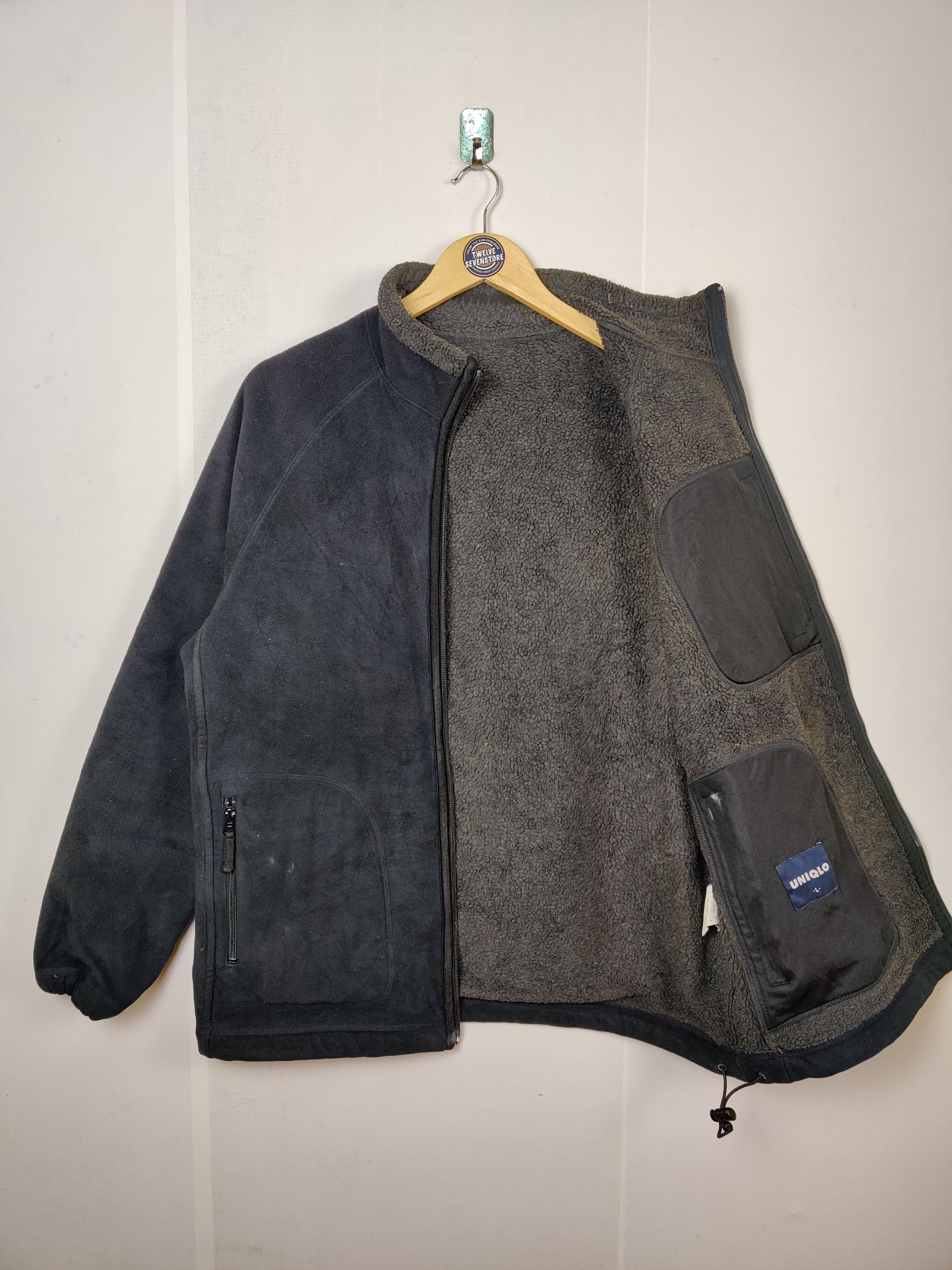 Uniqlo Vintage Uniqlo Sherpa Fleece Zipper Jacket Size US L / EU 52-54 / 3 - 8 Thumbnail