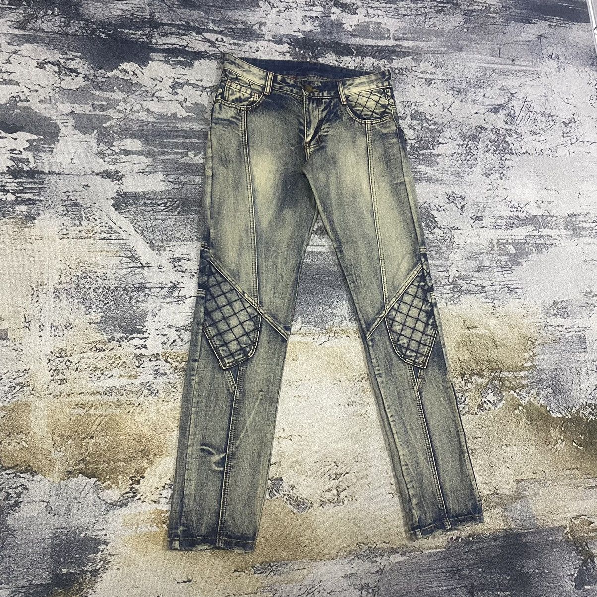 If Six Was Nine × Japanese Brand × Vintage Vintage Japan Designer Sousou Multi Plaid Biker Jeans Size US 31 - 5 Thumbnail