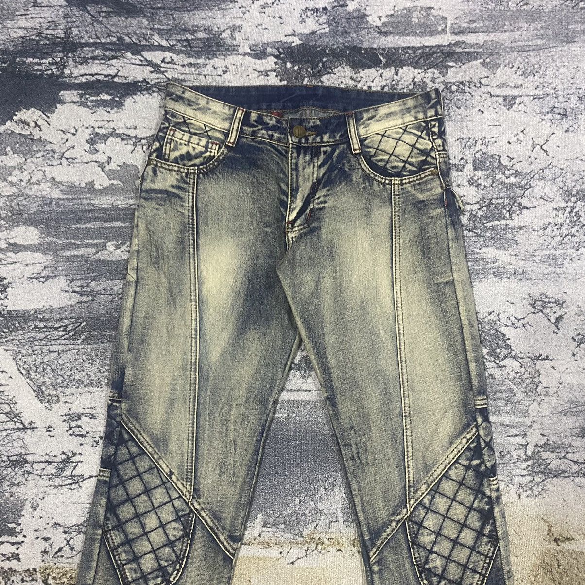 If Six Was Nine × Japanese Brand × Vintage Vintage Japan Designer Sousou Multi Plaid Biker Jeans Size US 31 - 3 Thumbnail