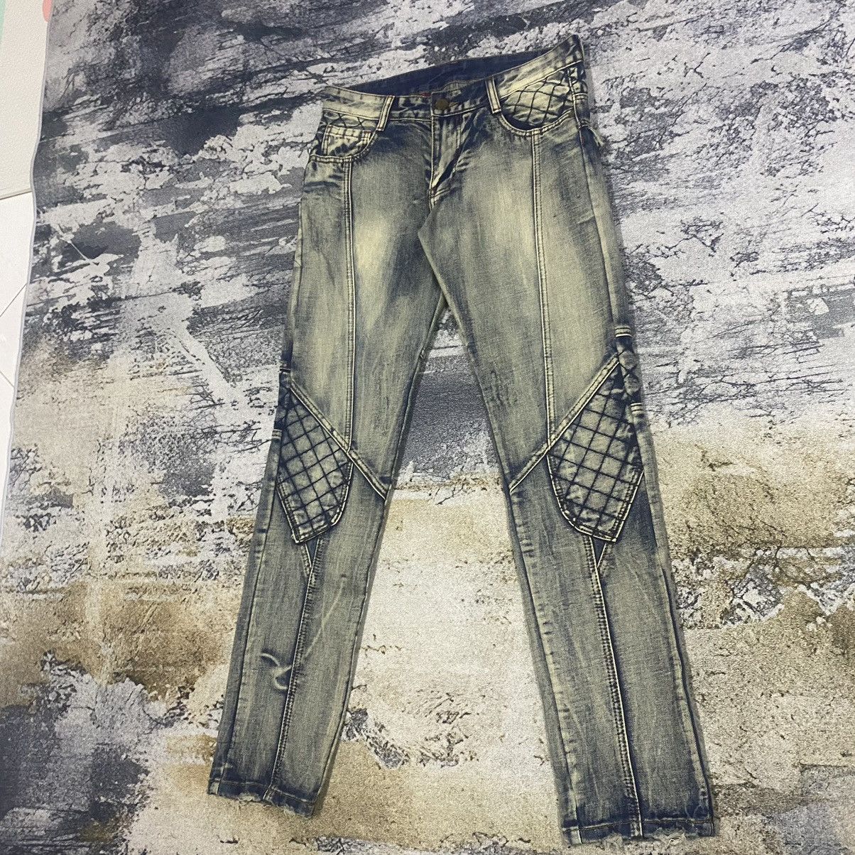 If Six Was Nine × Japanese Brand × Vintage Vintage Japan Designer Sousou Multi Plaid Biker Jeans Size US 31 - 6 Thumbnail