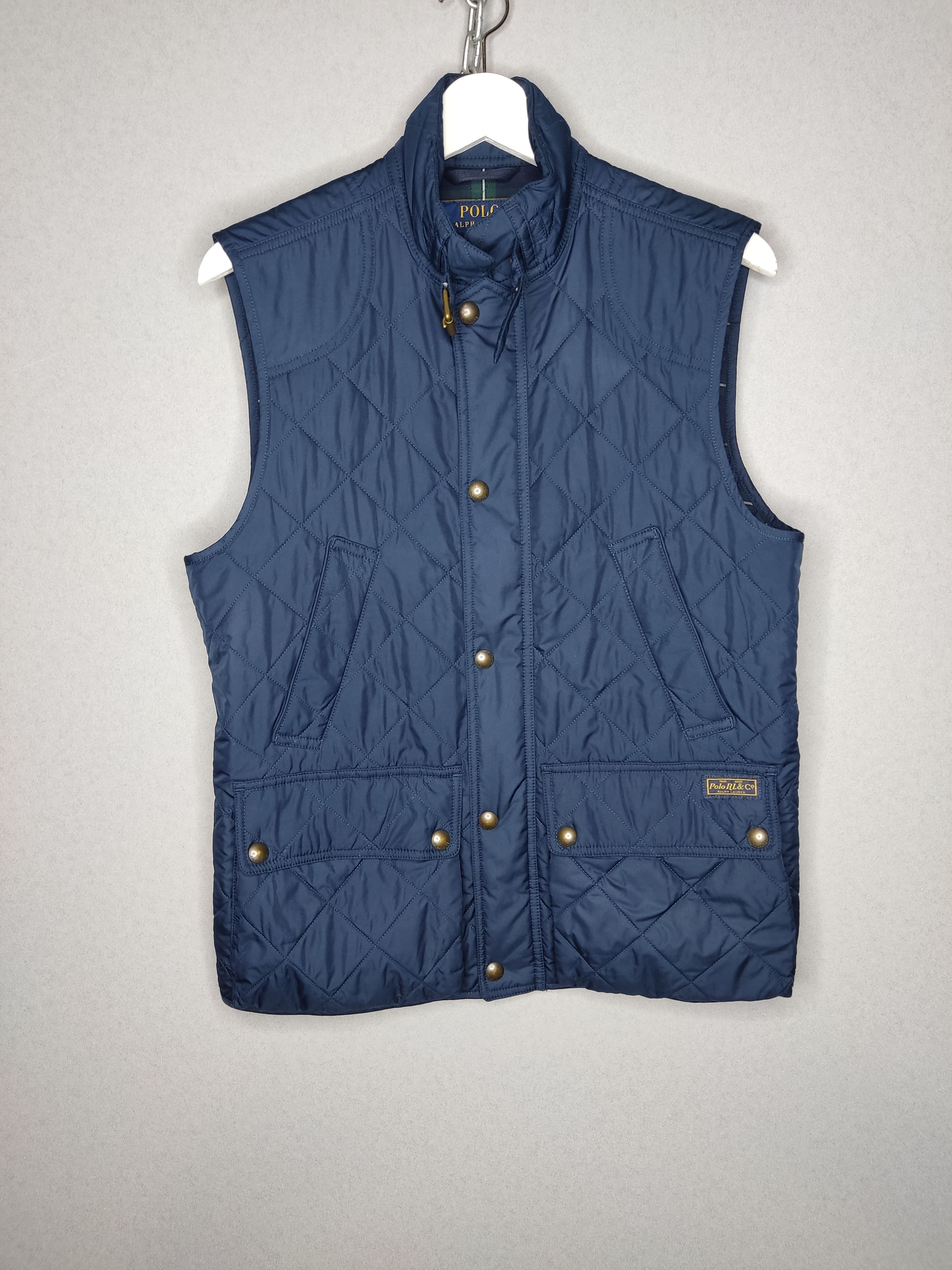 image of Polo Ralph Lauren Ralph Laurent Polo Club Quilted Vest in Dark Blue, Men's (Size Small)