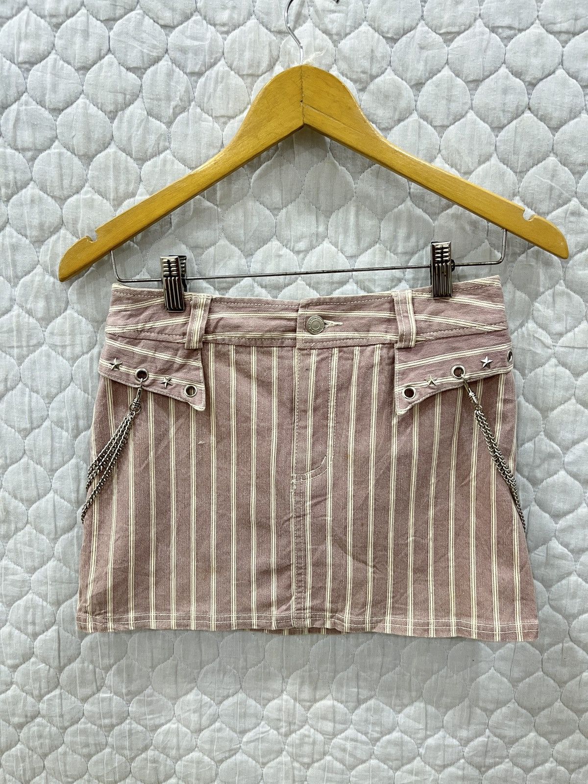 Japanese Brand (Pppp). ALGON QUINS CHAIN PUNK SKIRTS Size 28" / US 6 / IT 42 - 2 Thumbnail