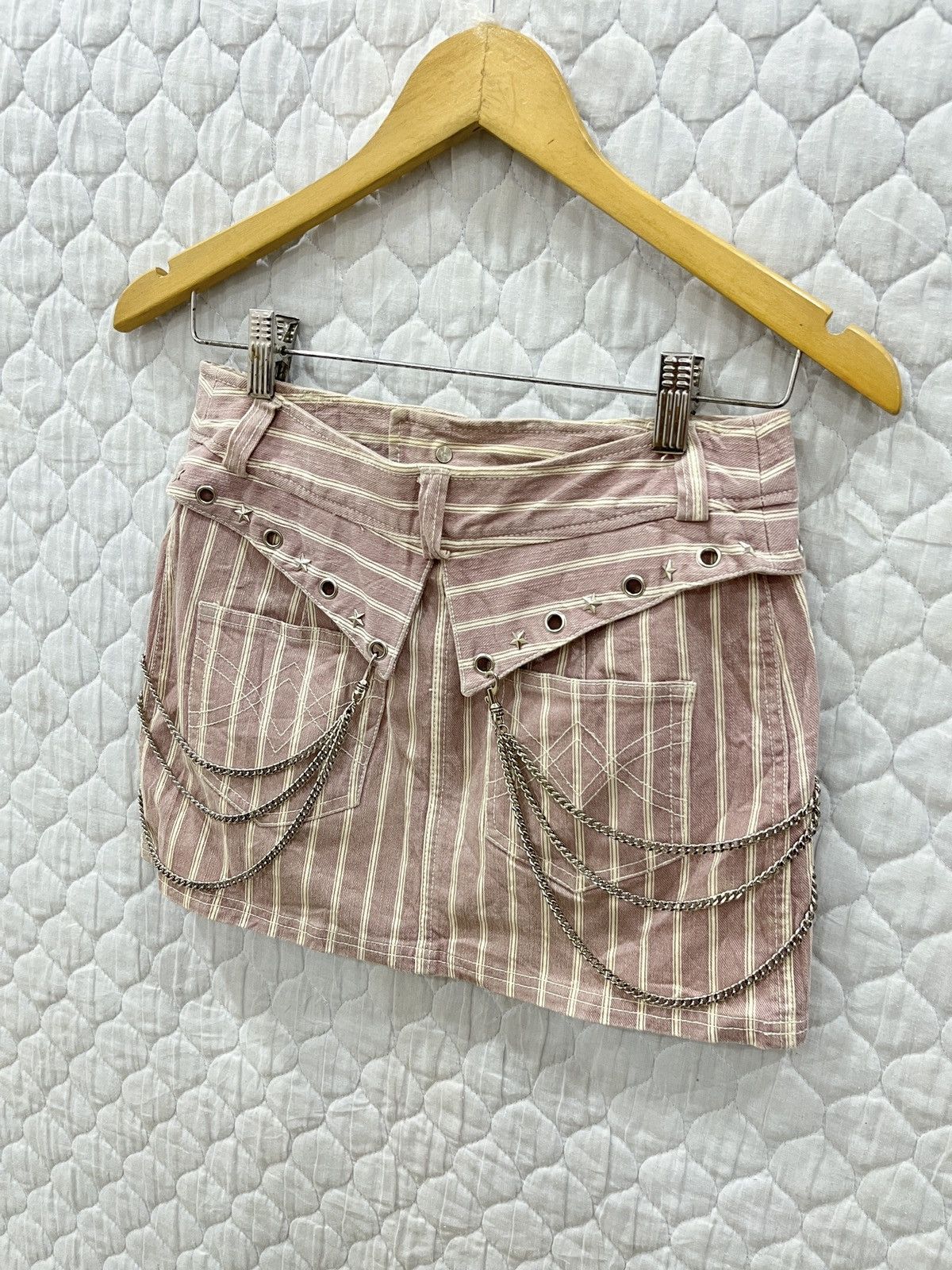 Japanese Brand (Pppp). ALGON QUINS CHAIN PUNK SKIRTS Size 28" / US 6 / IT 42 - 3 Thumbnail