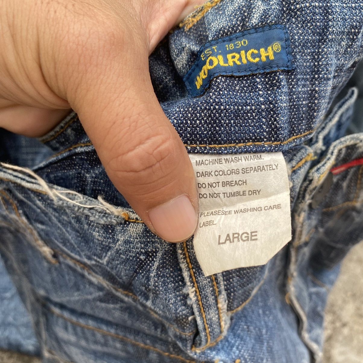 Jean × Vintage × Woolrich Woolen Mills Vintage Woolrich Lightning Baggy Denim Jeans Size US 34 / EU 50 - 12 Thumbnail