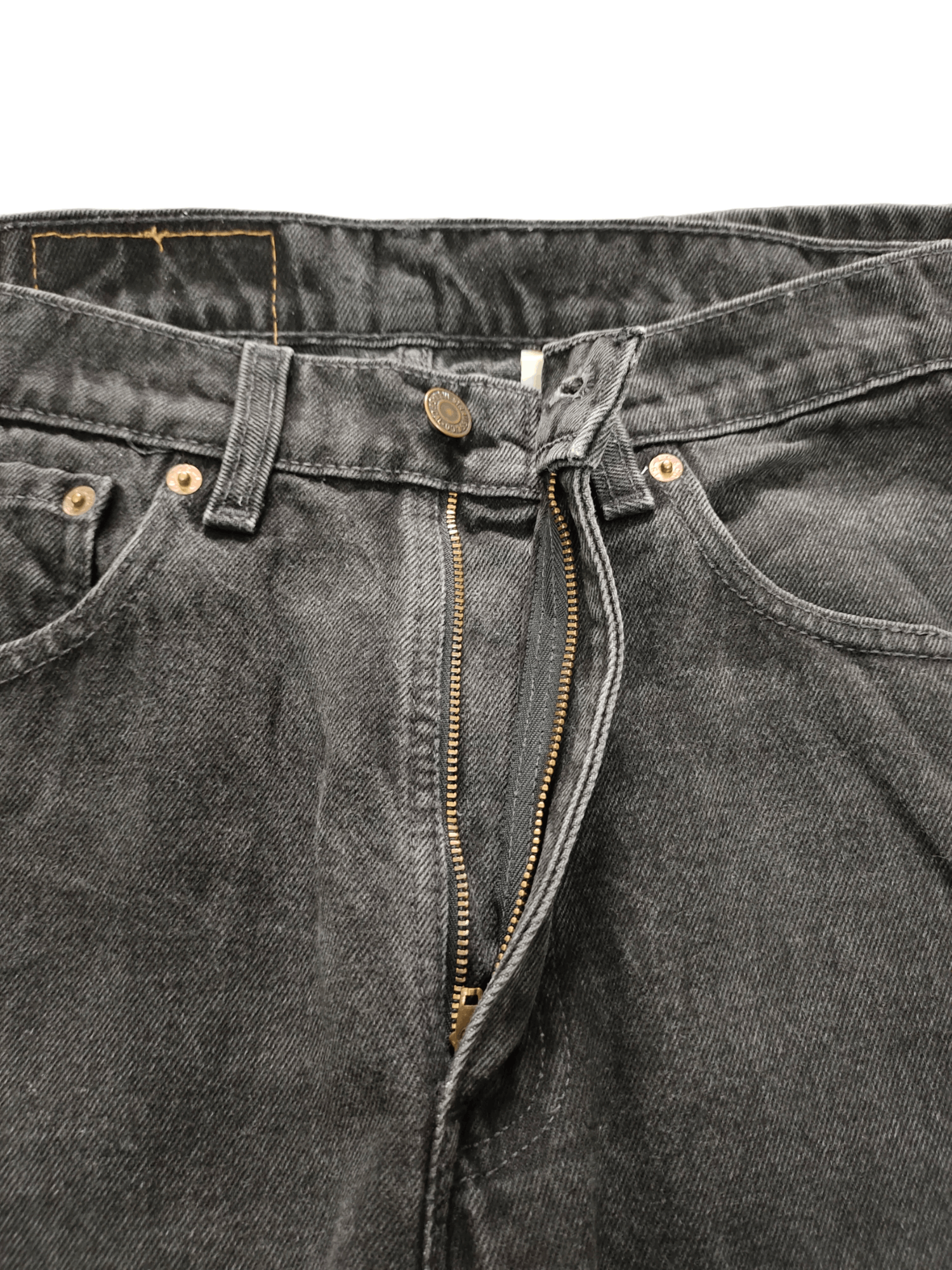 Levi's Vintage Levis 505 Super Black Jeans Regular Fit Straight Leg Size US 31 - 13 Thumbnail