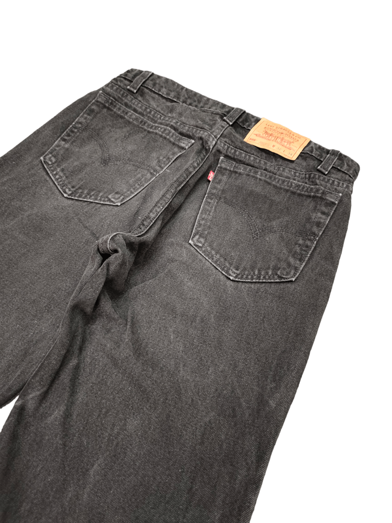 Levi's Vintage Levis 505 Super Black Jeans Regular Fit Straight Leg Size US 31 - 7 Thumbnail