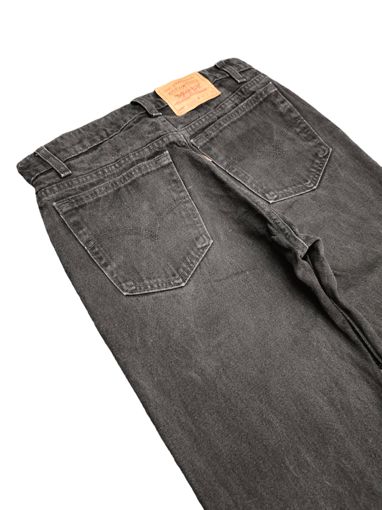 Levi's Vintage Levis 505 Super Black Jeans Regular Fit Straight Leg Size US 31 - 8 Thumbnail