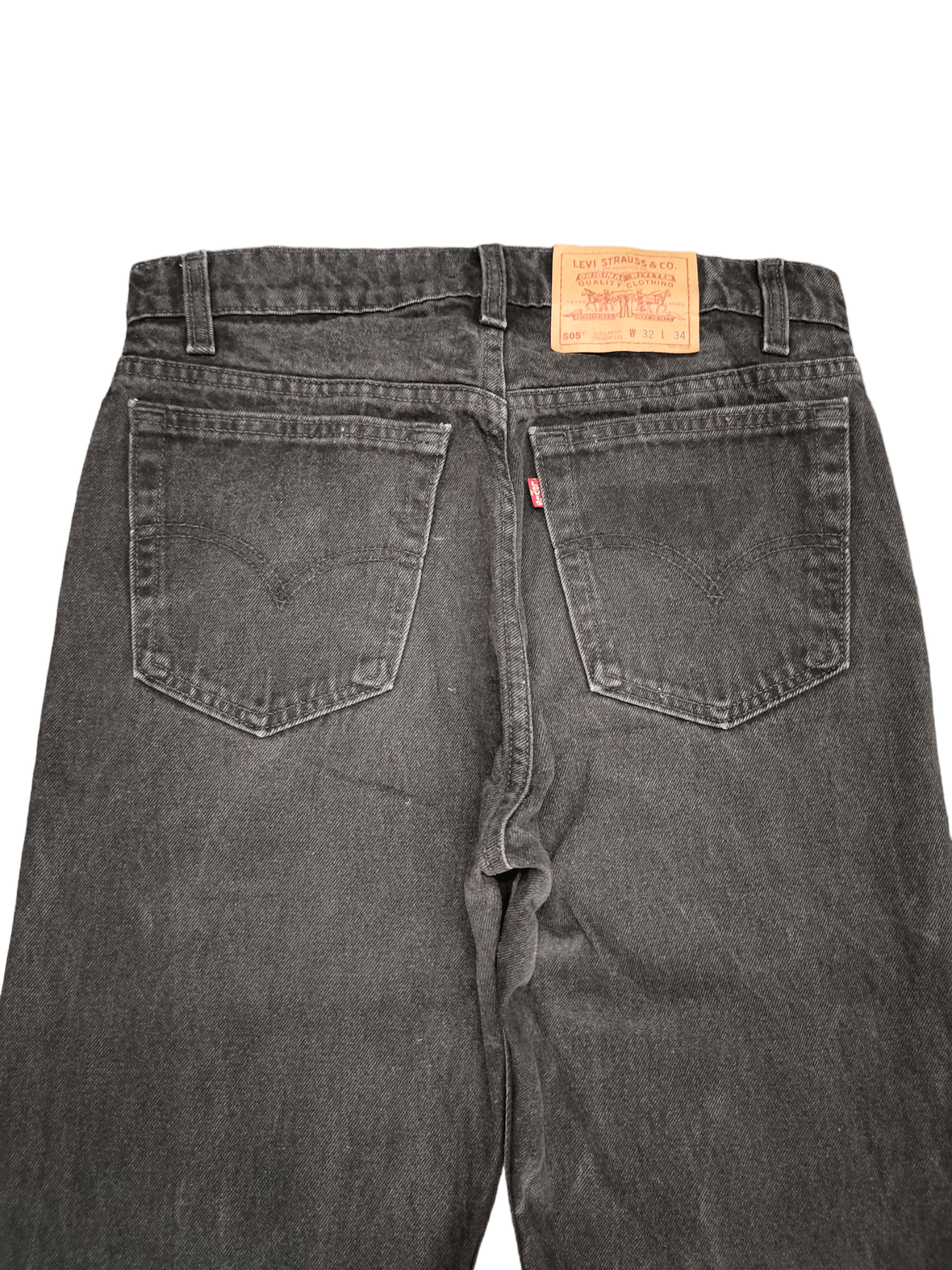 Levi's Vintage Levis 505 Super Black Jeans Regular Fit Straight Leg Size US 31 - 9 Thumbnail