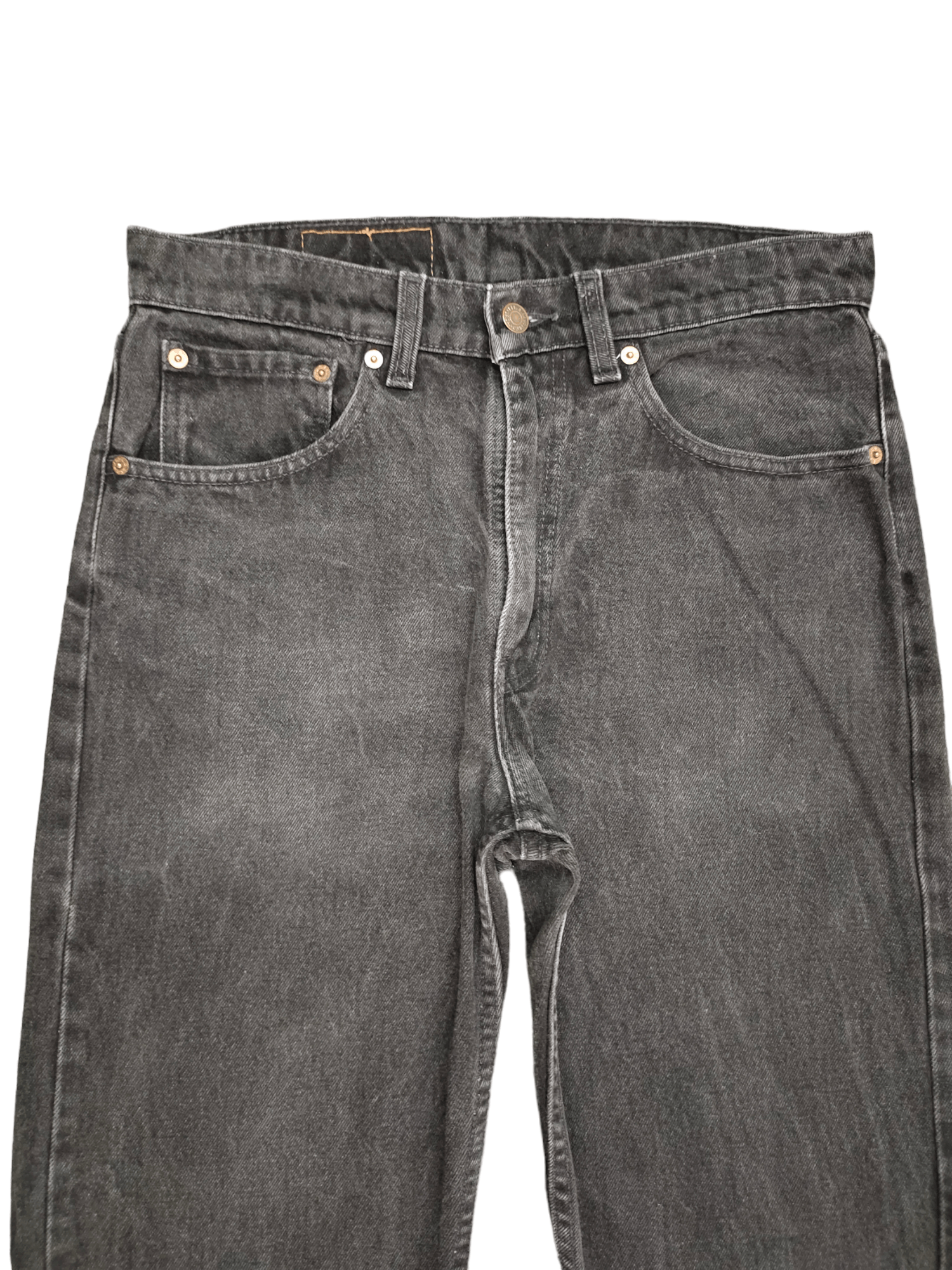 Levi's Vintage Levis 505 Super Black Jeans Regular Fit Straight Leg Size US 31 - 2 Thumbnail