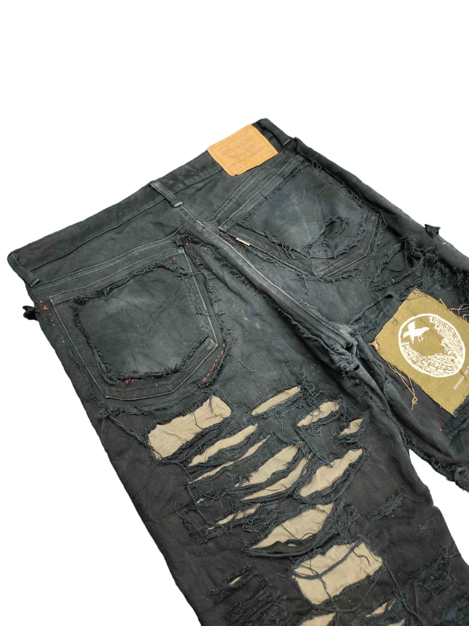 Hysteric Glamour × Undercover Vintage Levis 606 Patchwork Punk Destroy Art & Craft Jeans Size US 33 - 11 Thumbnail