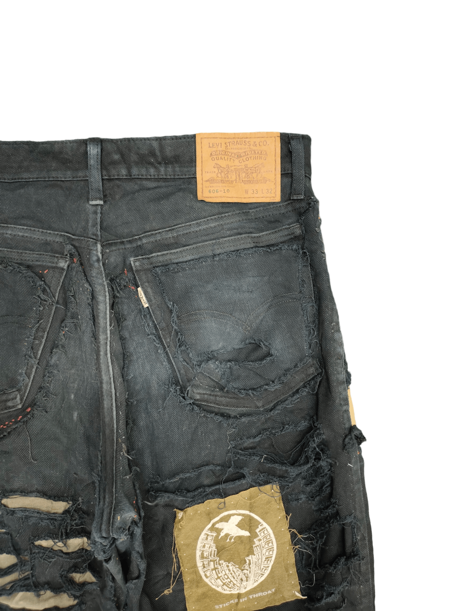 Hysteric Glamour × Undercover Vintage Levis 606 Patchwork Punk Destroy Art & Craft Jeans Size US 33 - 13 Thumbnail