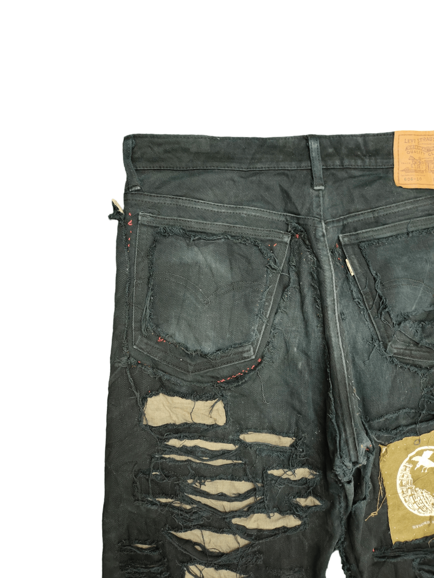 Hysteric Glamour × Undercover Vintage Levis 606 Patchwork Punk Destroy Art & Craft Jeans Size US 33 - 14 Thumbnail