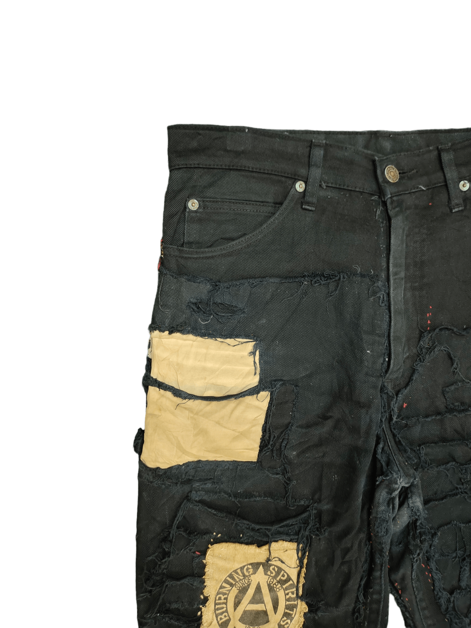 Hysteric Glamour × Undercover Vintage Levis 606 Patchwork Punk Destroy Art & Craft Jeans Size US 33 - 4 Thumbnail