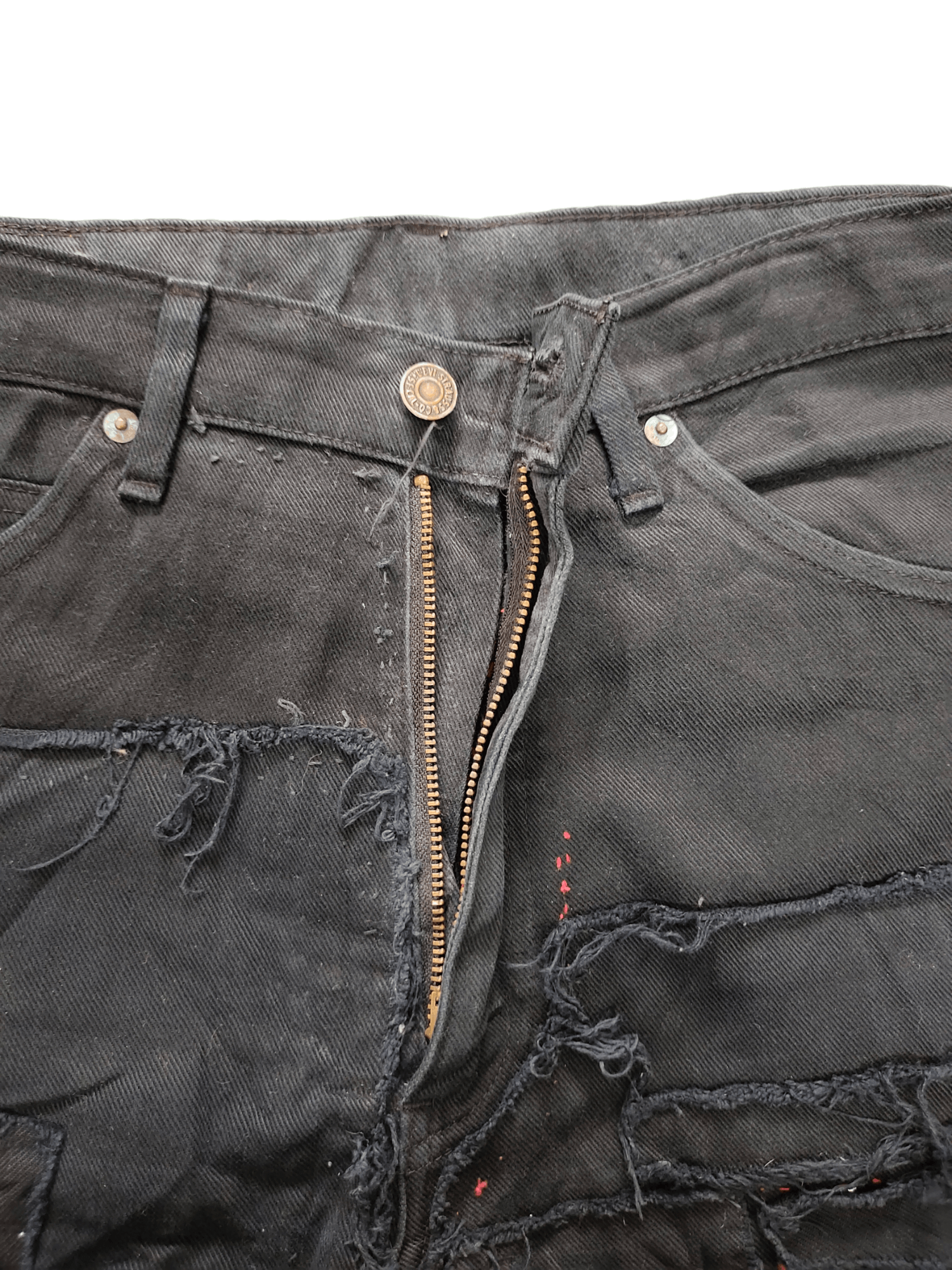 Hysteric Glamour × Undercover Vintage Levis 606 Patchwork Punk Destroy Art & Craft Jeans Size US 33 - 17 Thumbnail