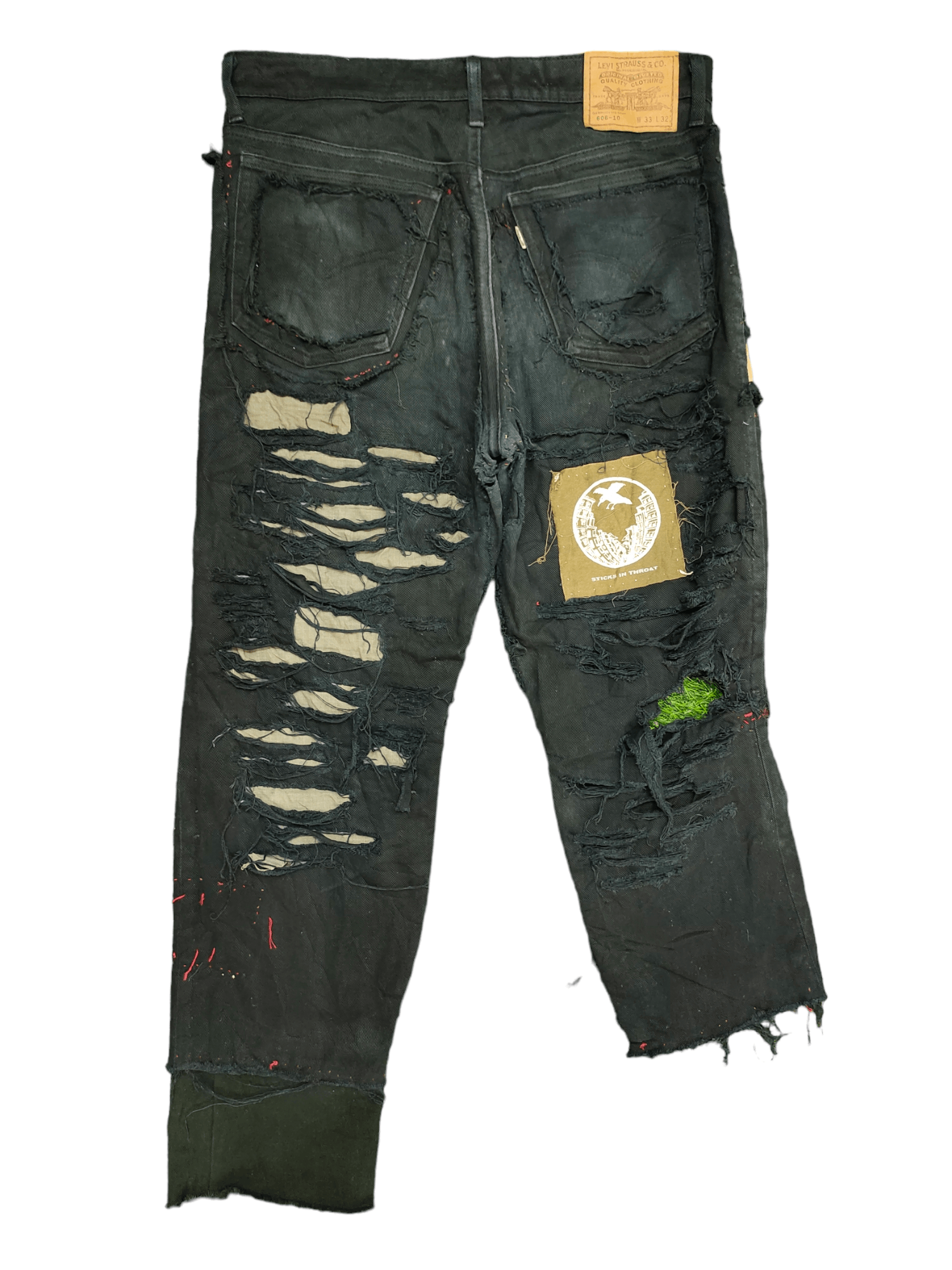 Hysteric Glamour × Undercover Vintage Levis 606 Patchwork Punk Destroy Art & Craft Jeans Size US 33 - 9 Thumbnail