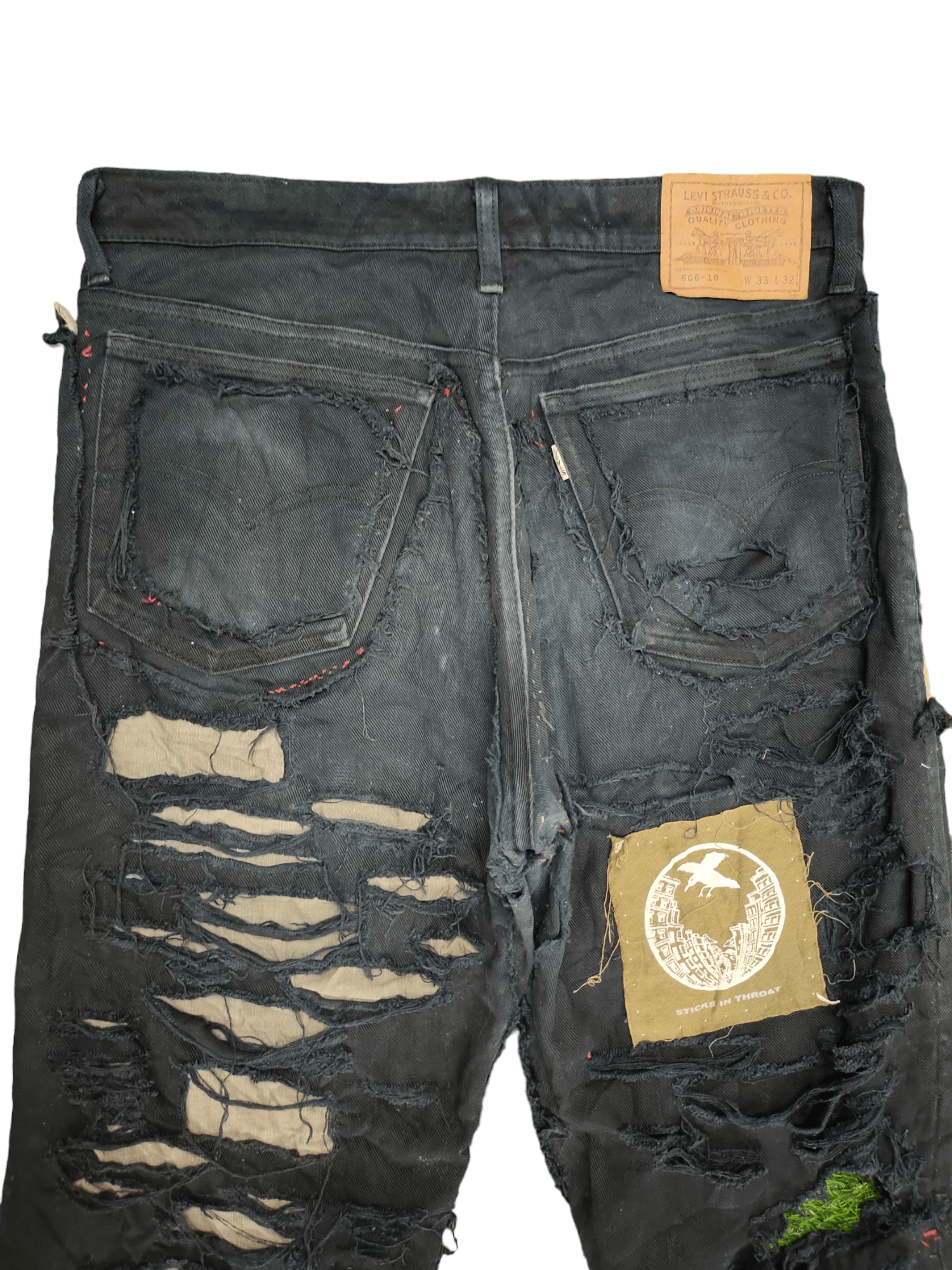 Hysteric Glamour × Undercover Vintage Levis 606 Patchwork Punk Destroy Art & Craft Jeans Size US 33 - 12 Thumbnail