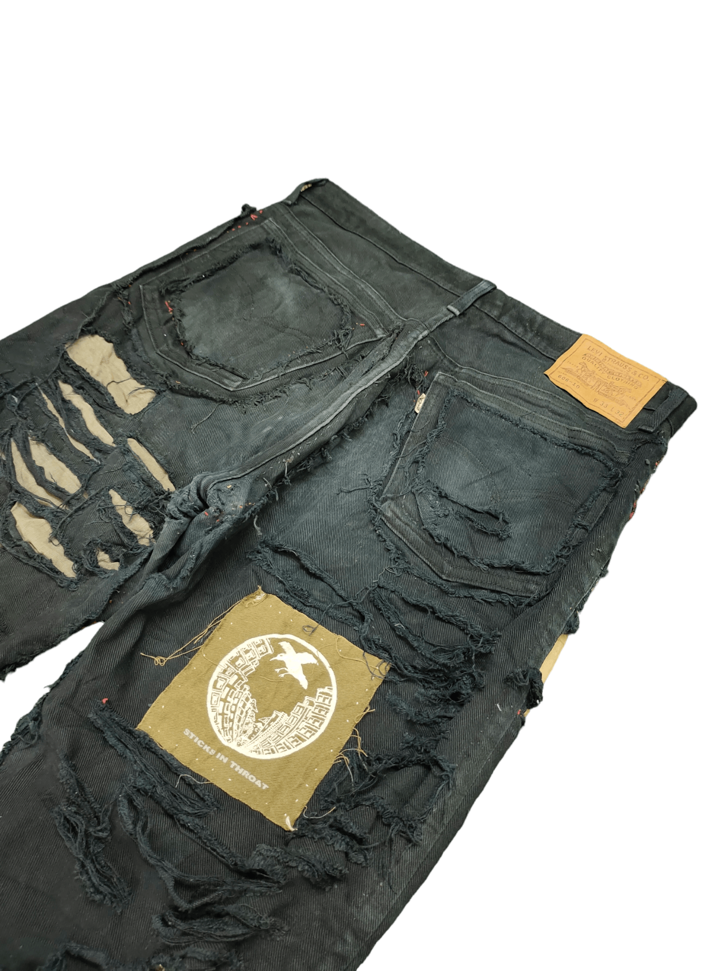 Hysteric Glamour × Undercover Vintage Levis 606 Patchwork Punk Destroy Art & Craft Jeans Size US 33 - 10 Thumbnail