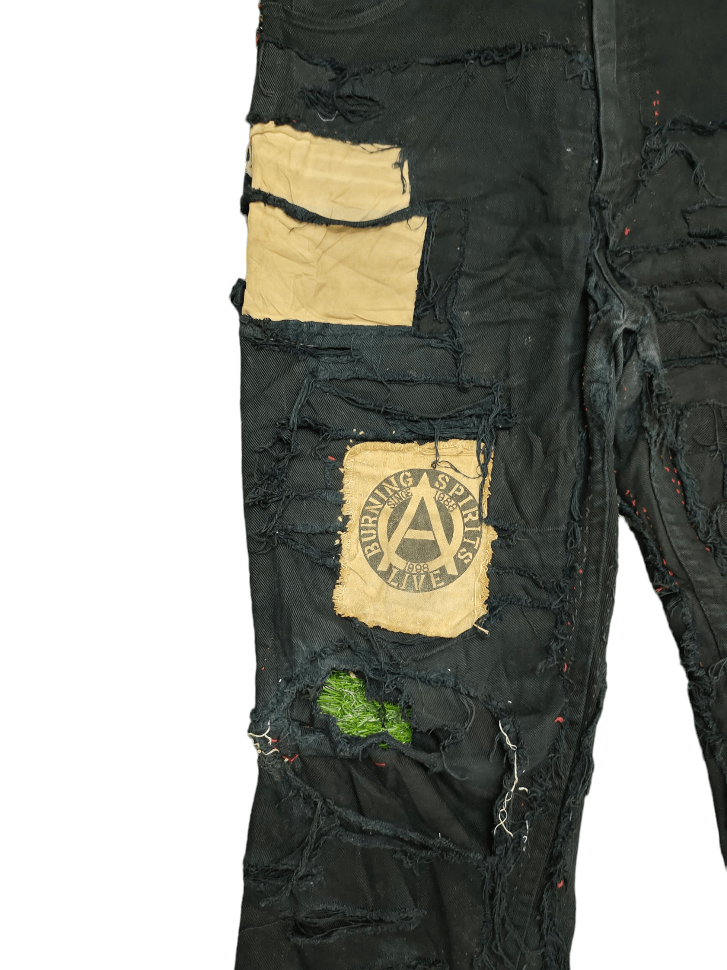 Hysteric Glamour × Undercover Vintage Levis 606 Patchwork Punk Destroy Art & Craft Jeans Size US 33 - 6 Thumbnail