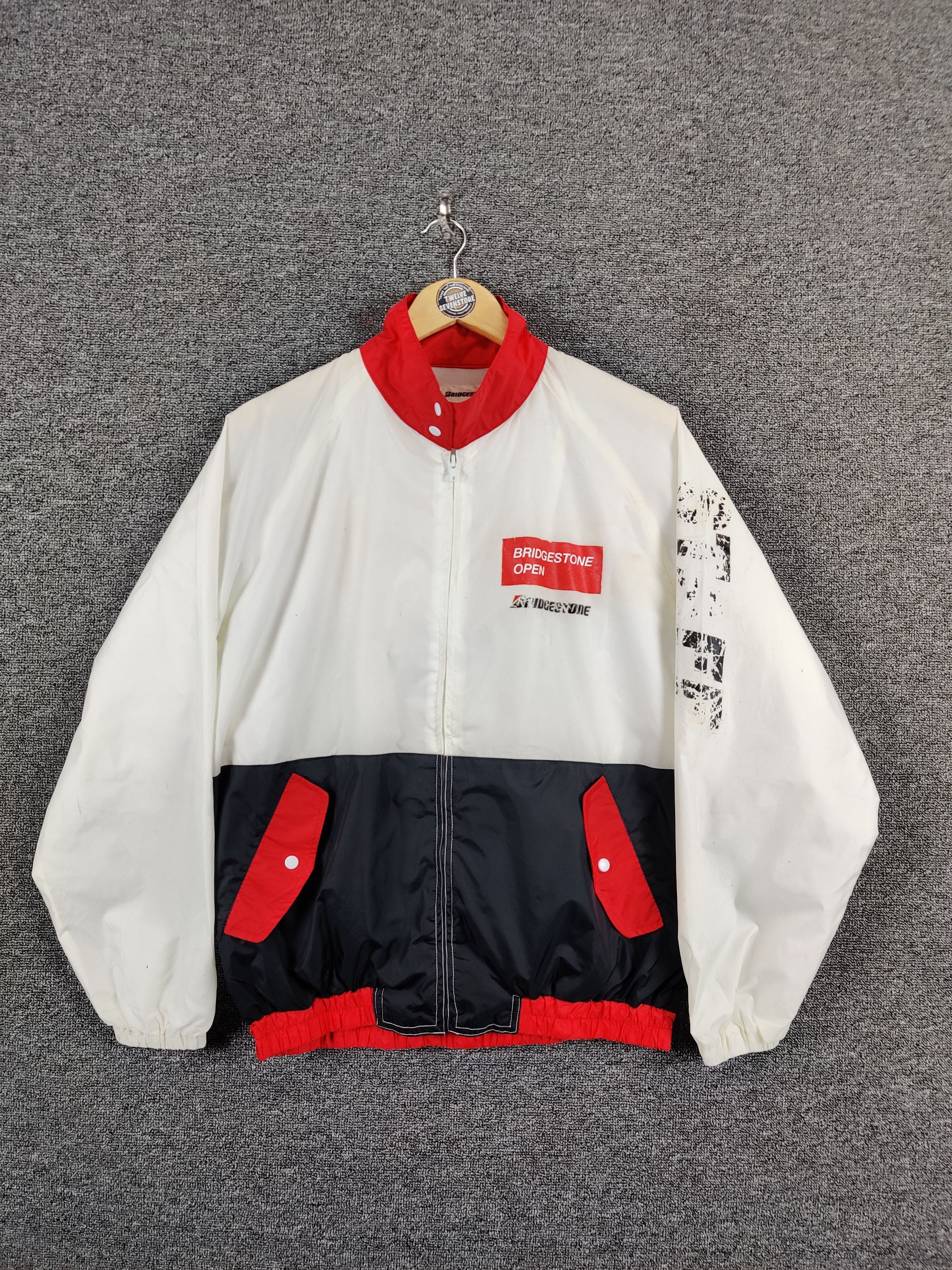 Vintage Vintage Bridgestone Racing Windbreaker Light Jacket Size US L / EU 52-54 / 3 - 1 Thumbnail