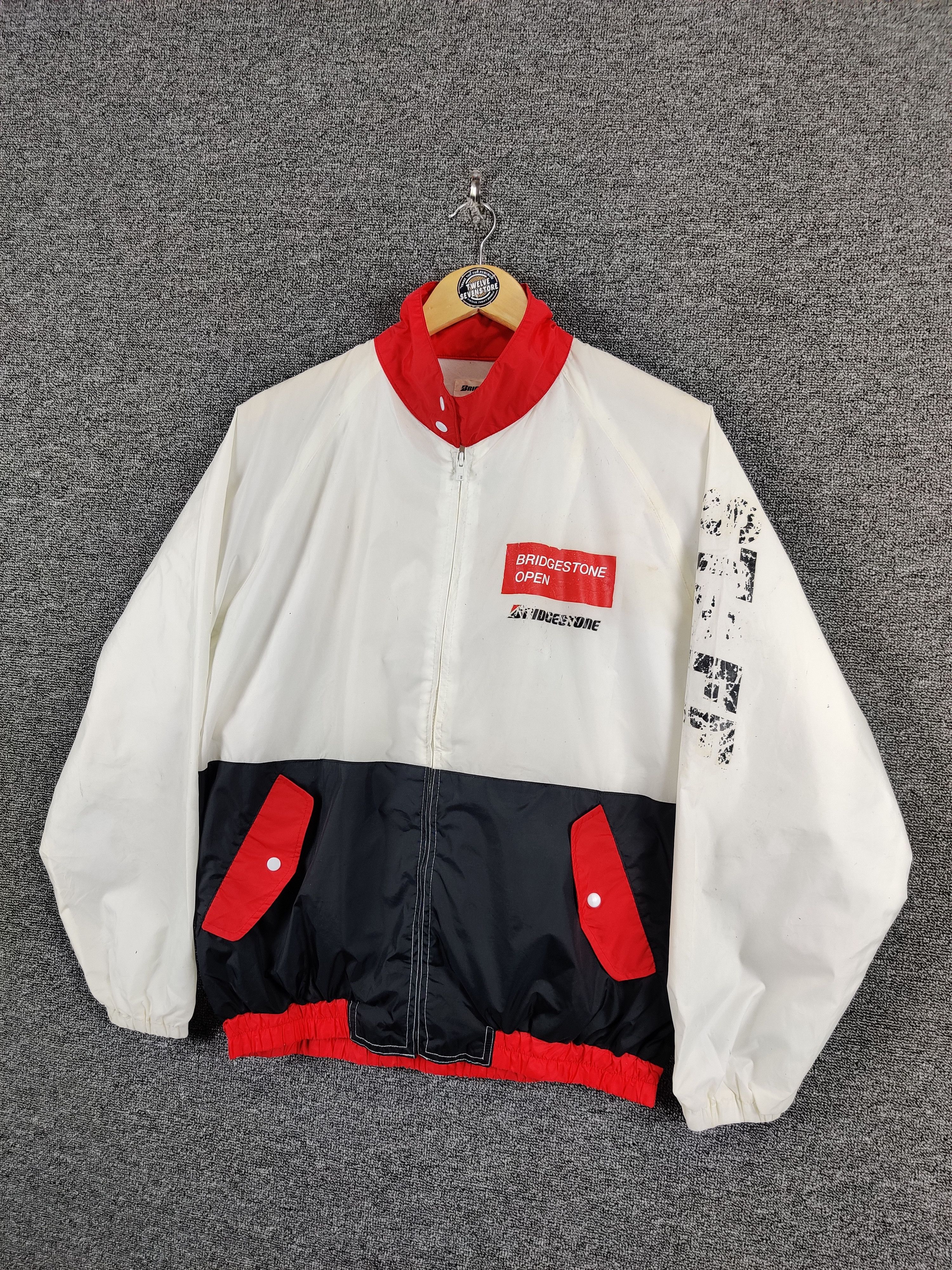 Vintage Vintage Bridgestone Racing Windbreaker Light Jacket Size US L / EU 52-54 / 3 - 2 Thumbnail