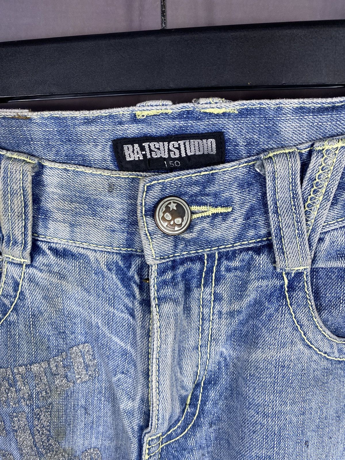 If Six Was Nine × Japanese Brand × Vintage Vintage Ba-Tsu Studio Splatter Distressed Biker Jeans Size US 29 - 6 Thumbnail
