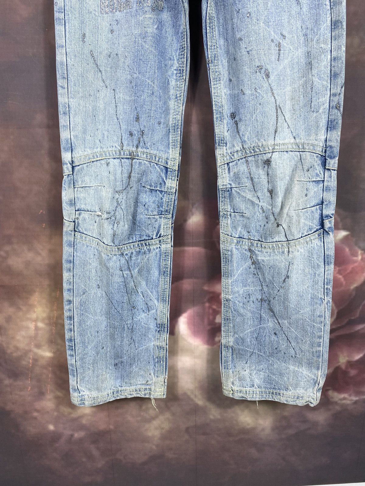 If Six Was Nine × Japanese Brand × Vintage Vintage Ba-Tsu Studio Splatter Distressed Biker Jeans Size US 29 - 5 Thumbnail