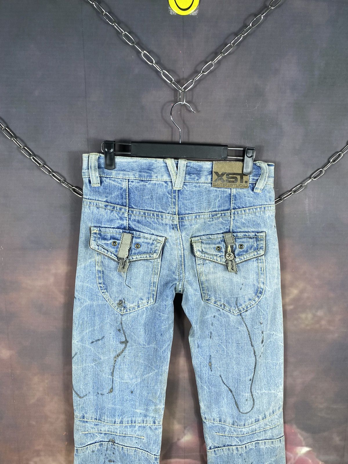If Six Was Nine × Japanese Brand × Vintage Vintage Ba-Tsu Studio Splatter Distressed Biker Jeans Size US 29 - 8 Thumbnail