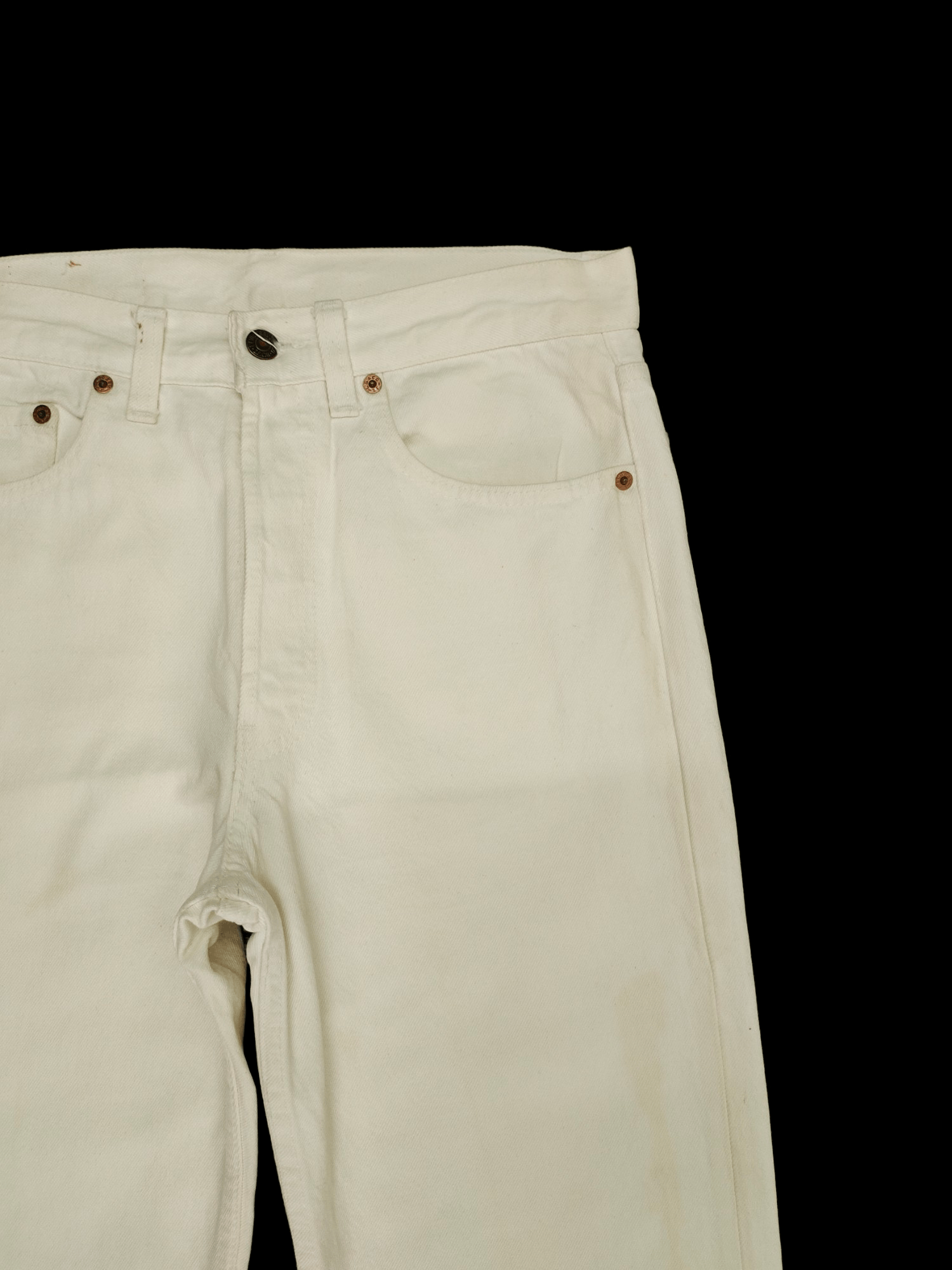 Kazuyuki Kumagai Attachment Vintage 80s Levis 501 White Made In USA Denim Jeans Size US 30 / EU 46 - 3 Thumbnail