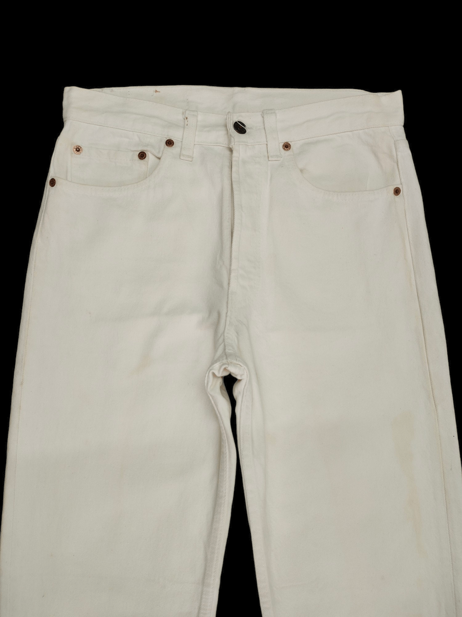 Kazuyuki Kumagai Attachment Vintage 80s Levis 501 White Made In USA Denim Jeans Size US 30 / EU 46 - 2 Thumbnail