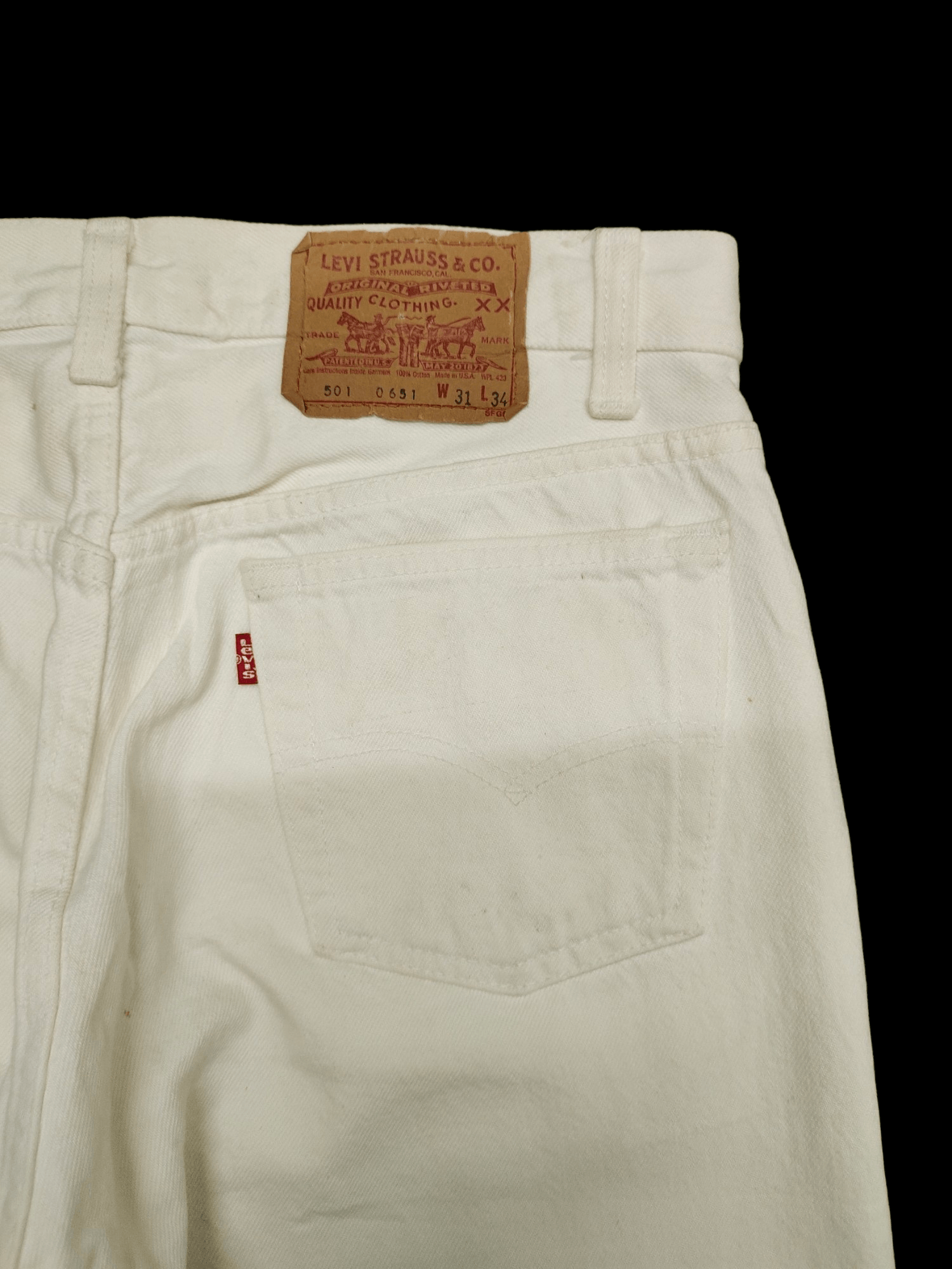 Kazuyuki Kumagai Attachment Vintage 80s Levis 501 White Made In USA Denim Jeans Size US 30 / EU 46 - 10 Thumbnail