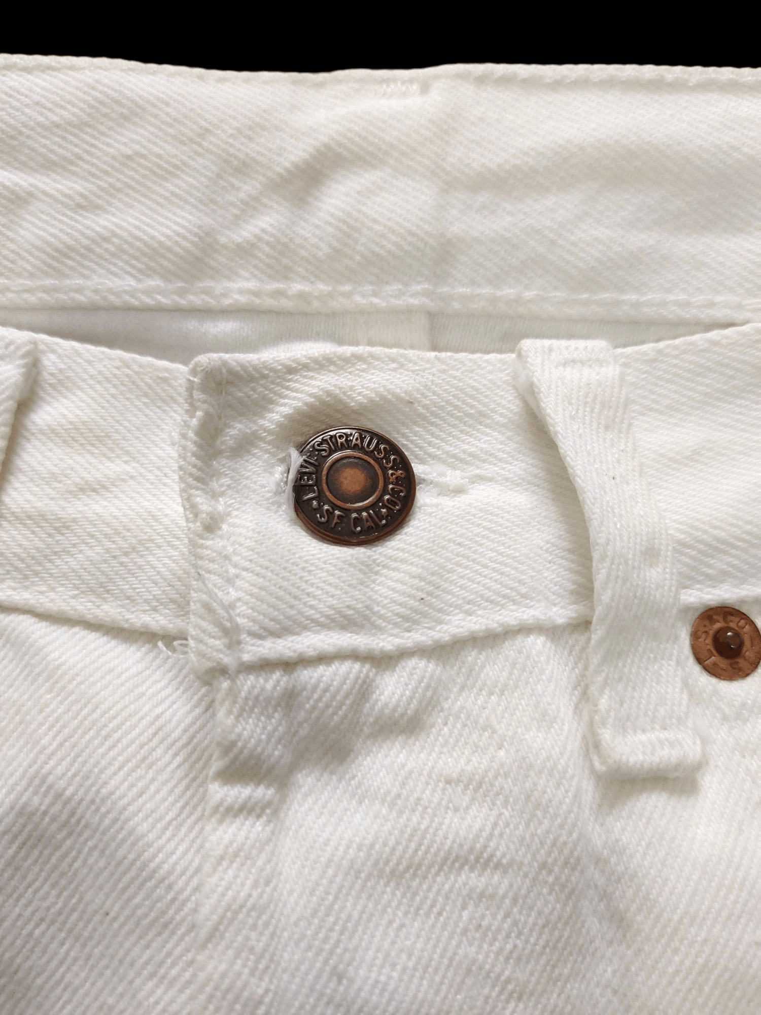 Kazuyuki Kumagai Attachment Vintage 80s Levis 501 White Made In USA Denim Jeans Size US 30 / EU 46 - 14 Thumbnail