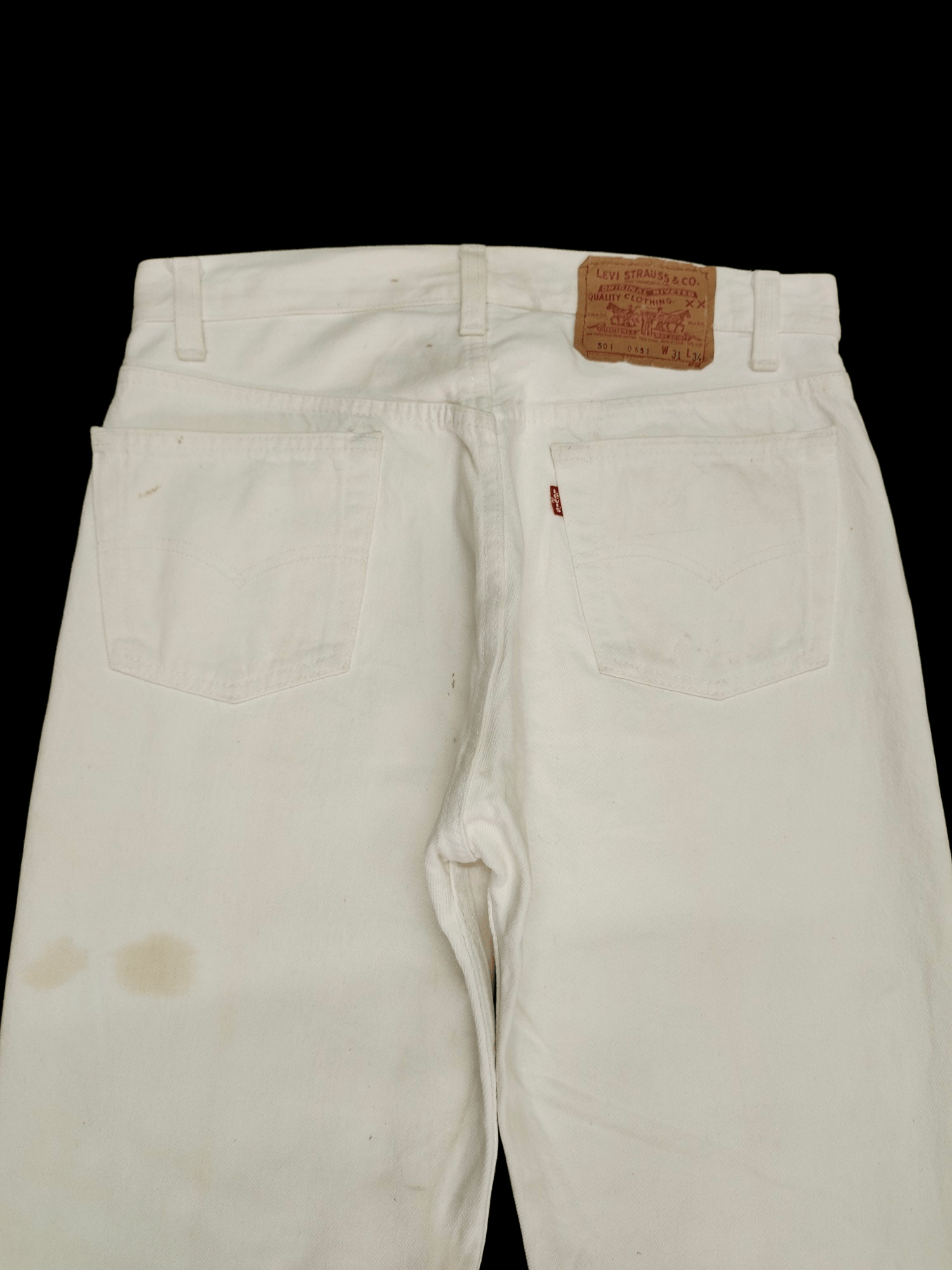 Kazuyuki Kumagai Attachment Vintage 80s Levis 501 White Made In USA Denim Jeans Size US 30 / EU 46 - 9 Thumbnail
