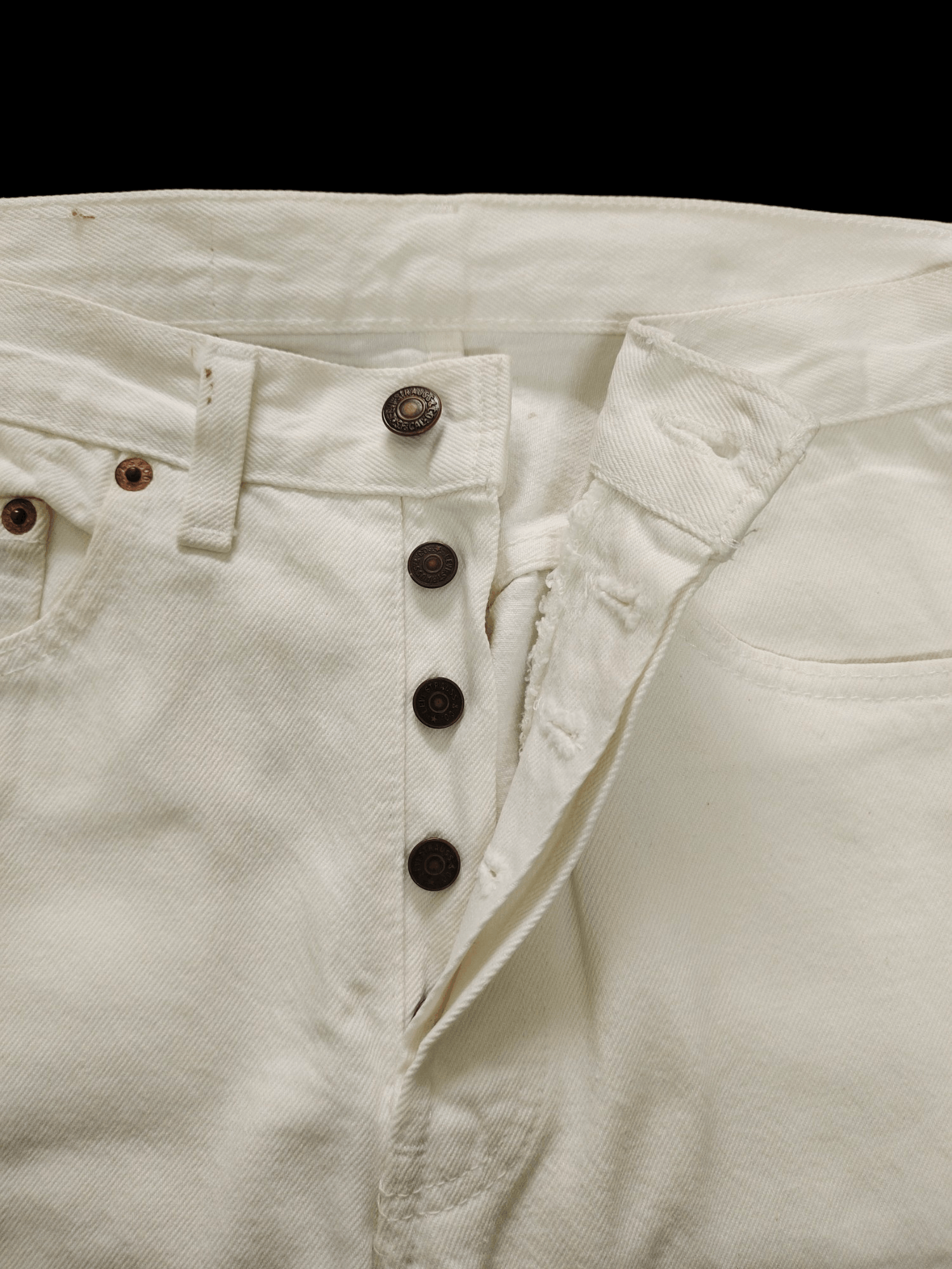 Kazuyuki Kumagai Attachment Vintage 80s Levis 501 White Made In USA Denim Jeans Size US 30 / EU 46 - 13 Thumbnail
