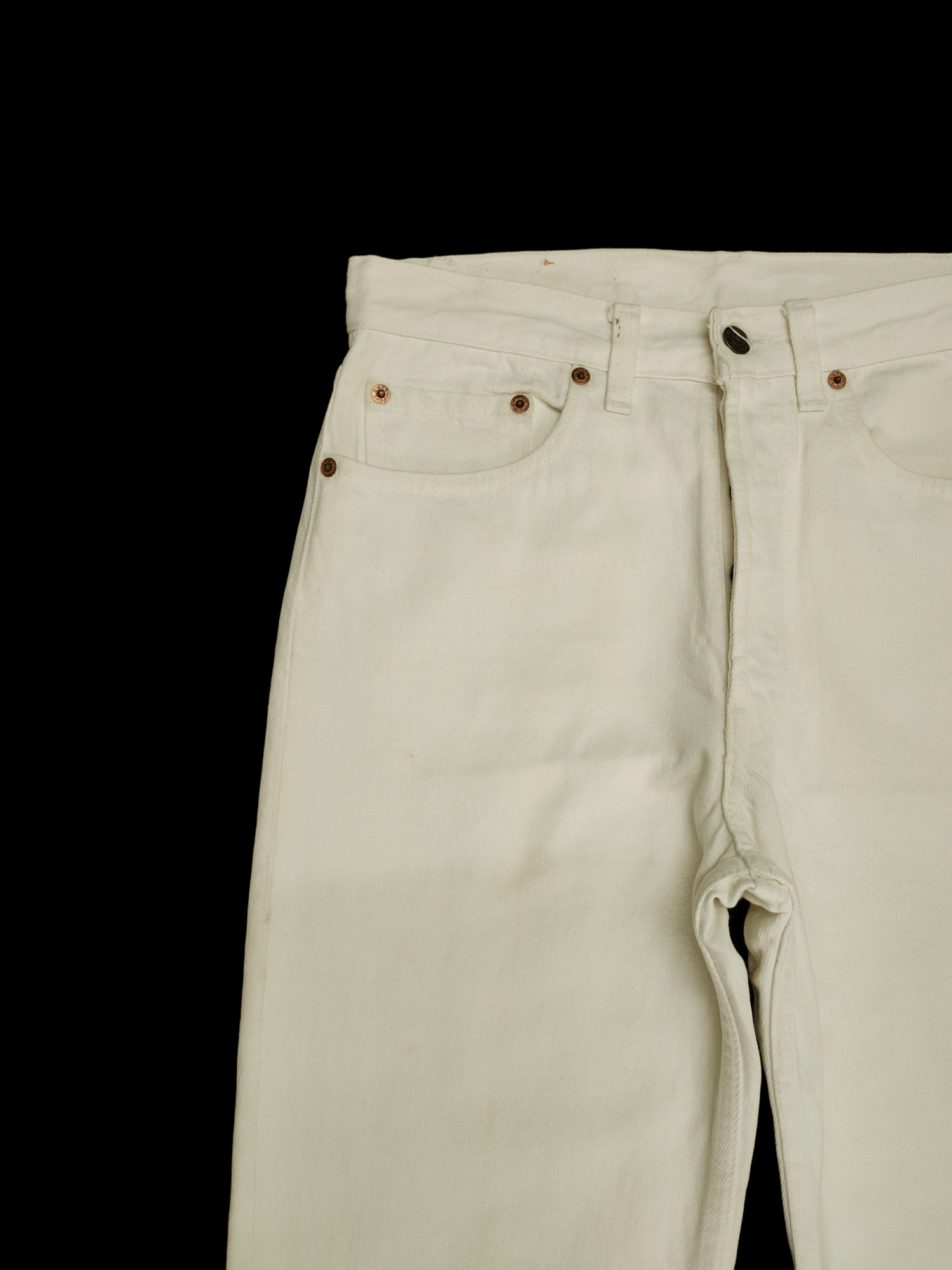 Kazuyuki Kumagai Attachment Vintage 80s Levis 501 White Made In USA Denim Jeans Size US 30 / EU 46 - 4 Thumbnail