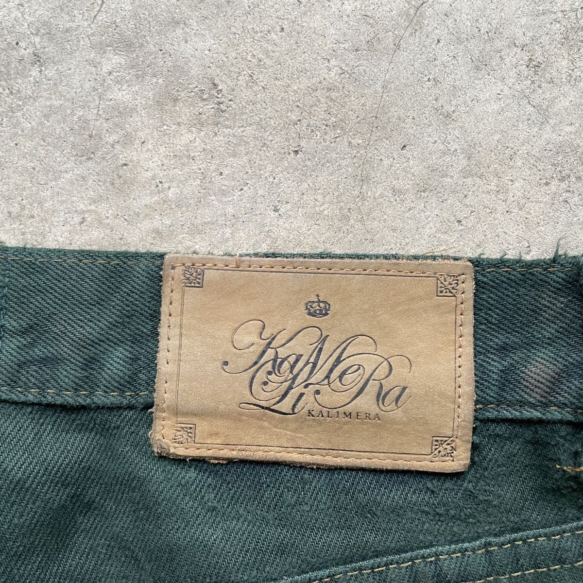 Japanese Brand THRASHED💥Vintage Kalimera Green Bush Pocket Jeans Pants W32 Size US 32 / EU 48 - 12 Thumbnail