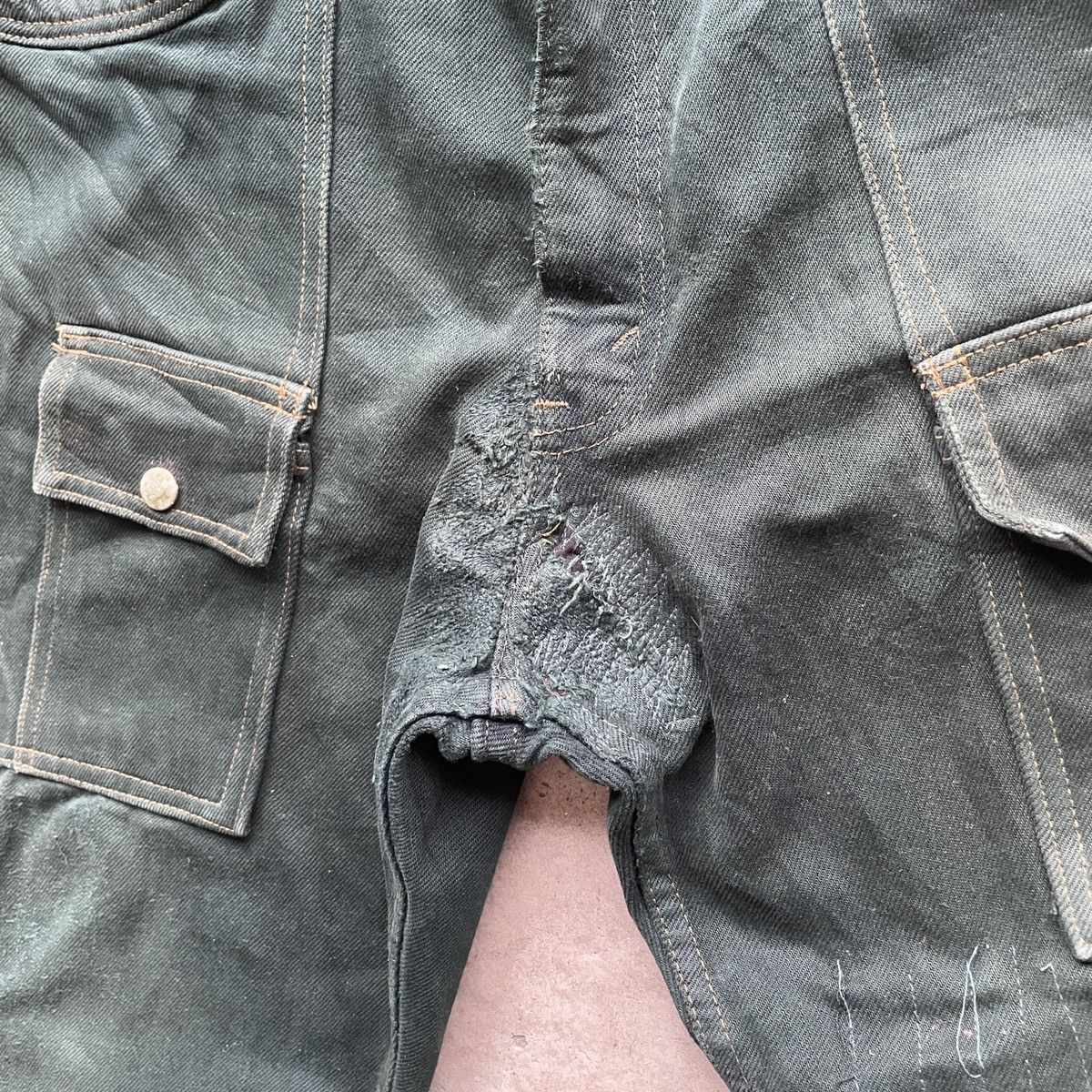Japanese Brand THRASHED💥Vintage Kalimera Green Bush Pocket Jeans Pants W32 Size US 32 / EU 48 - 9 Thumbnail