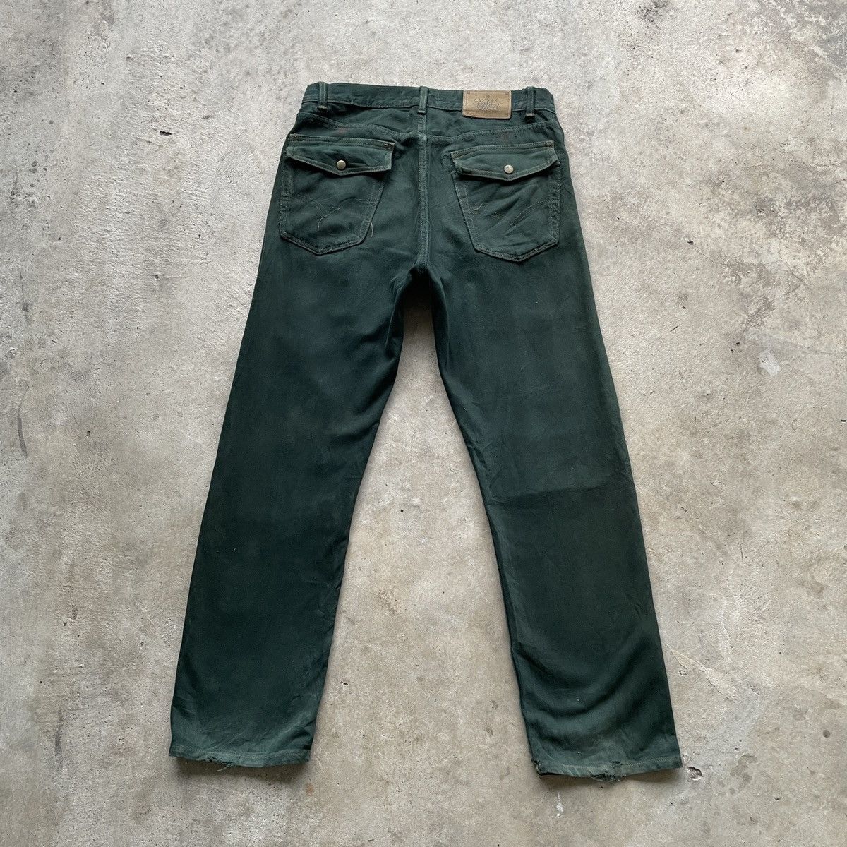Japanese Brand THRASHED💥Vintage Kalimera Green Bush Pocket Jeans Pants W32 Size US 32 / EU 48 - 15 Thumbnail