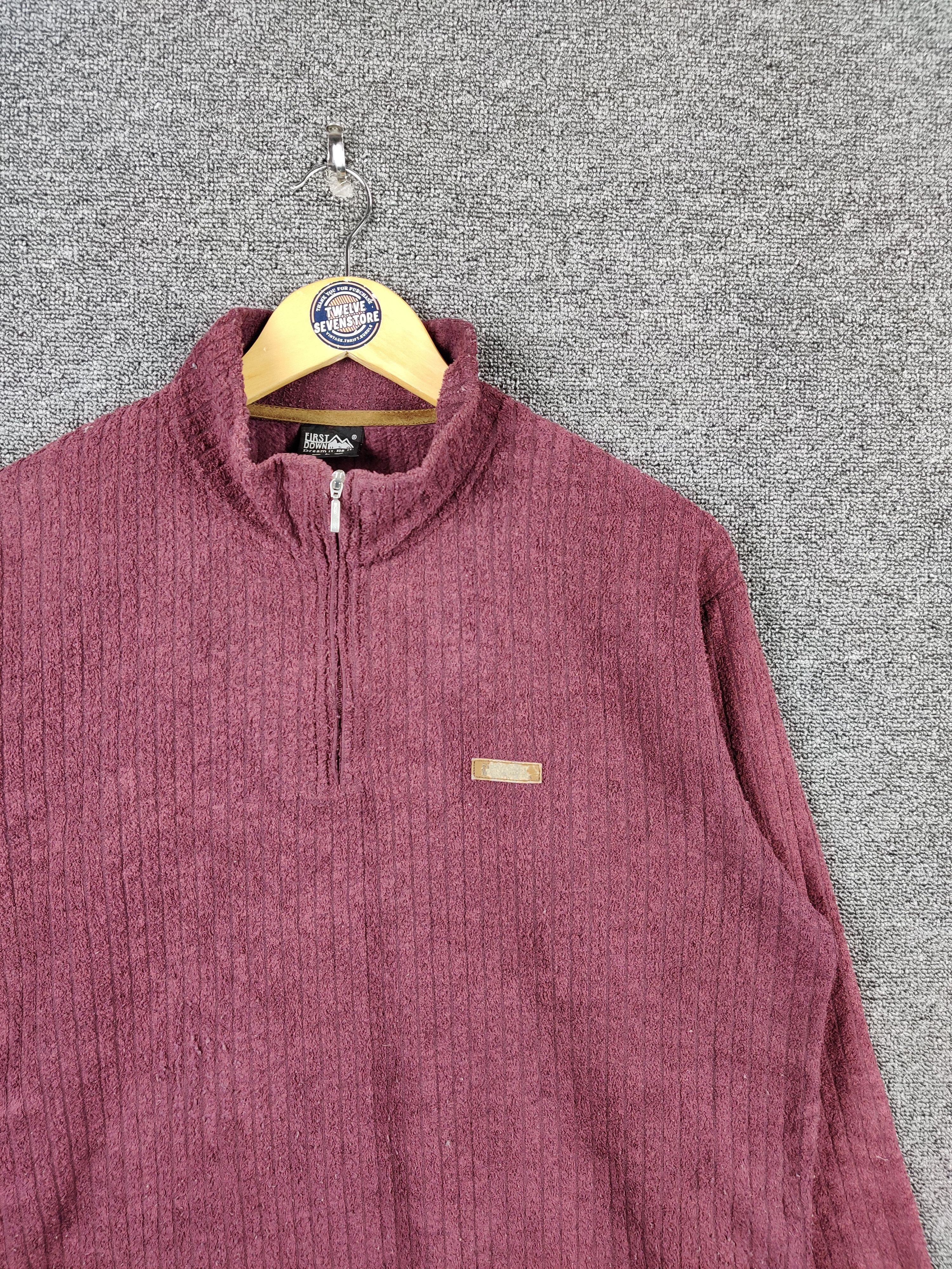 Japanese Brand Vintage First Down Knit Half Zipper Sweater Jacket Size US L / EU 52-54 / 3 - 4 Thumbnail