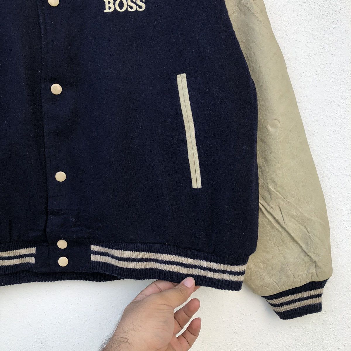 Japanese Brand VARSITY JACKET LEATHER SLEEVE SUNTORY ORIGINAL DESIGN Size US M / EU 48-50 / 2 - 4 Thumbnail