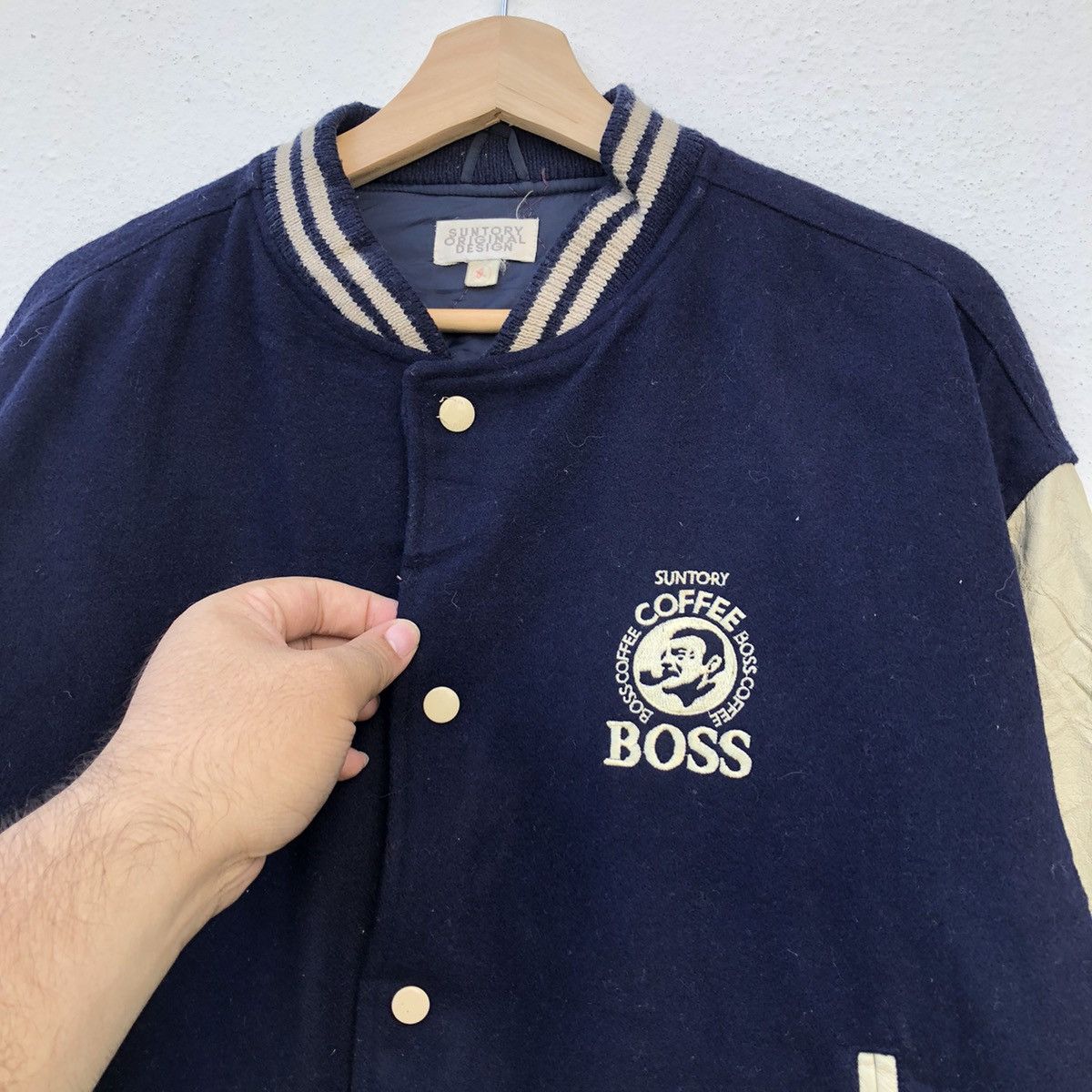 Japanese Brand VARSITY JACKET LEATHER SLEEVE SUNTORY ORIGINAL DESIGN Size US M / EU 48-50 / 2 - 5 Thumbnail