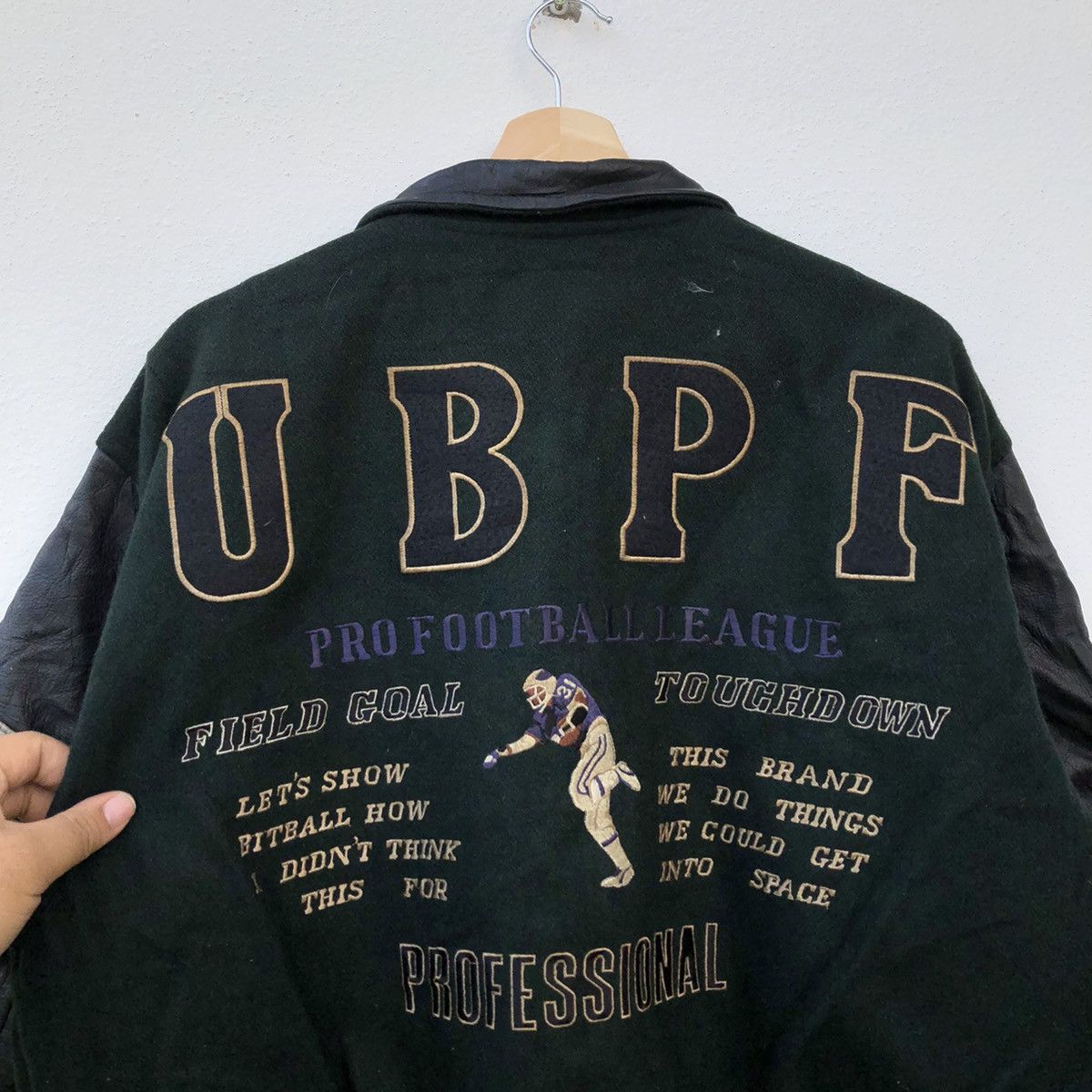 Japanese Brand VINTAGE UBPF PRO FOOTBALL LEAGUE VARSITY JACKET Size US M / EU 48-50 / 2 - 10 Thumbnail