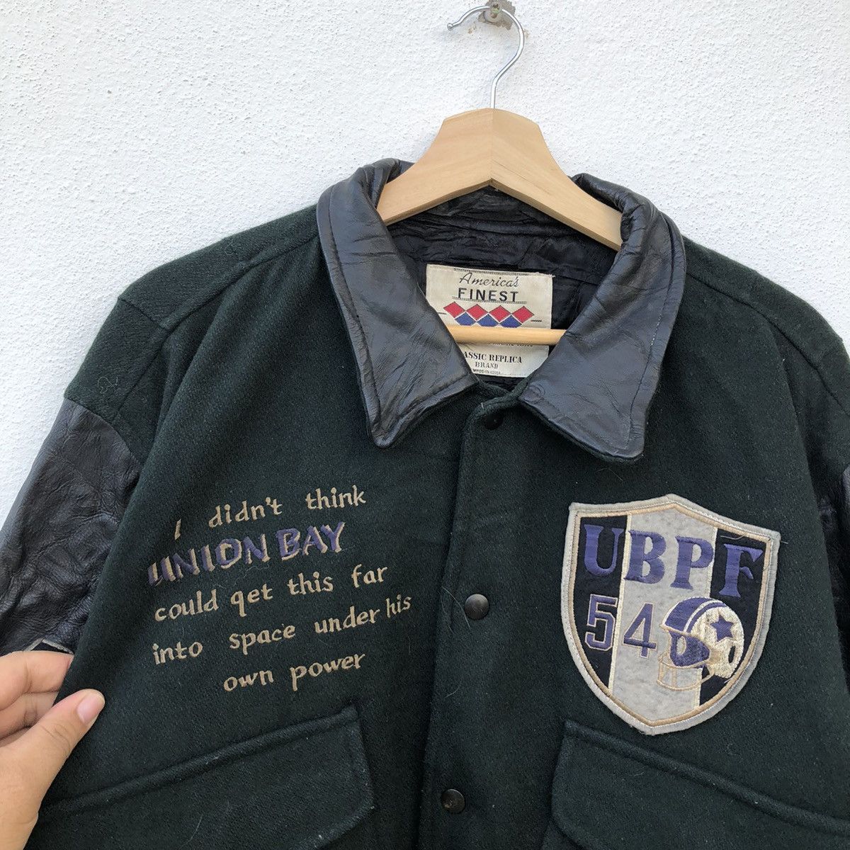 Japanese Brand VINTAGE UBPF PRO FOOTBALL LEAGUE VARSITY JACKET Size US M / EU 48-50 / 2 - 8 Thumbnail